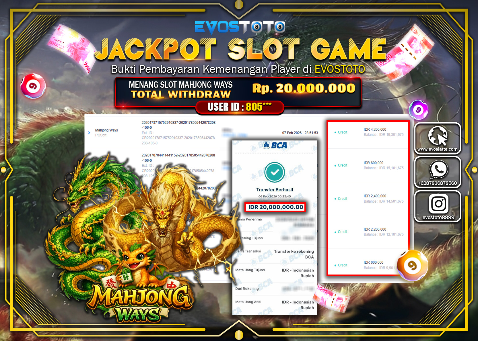 PEMBAYARAN JACKPOT SLOT MAHJONG WAYS Rp.20.000.000 DI BAYAR LANGSUNG !