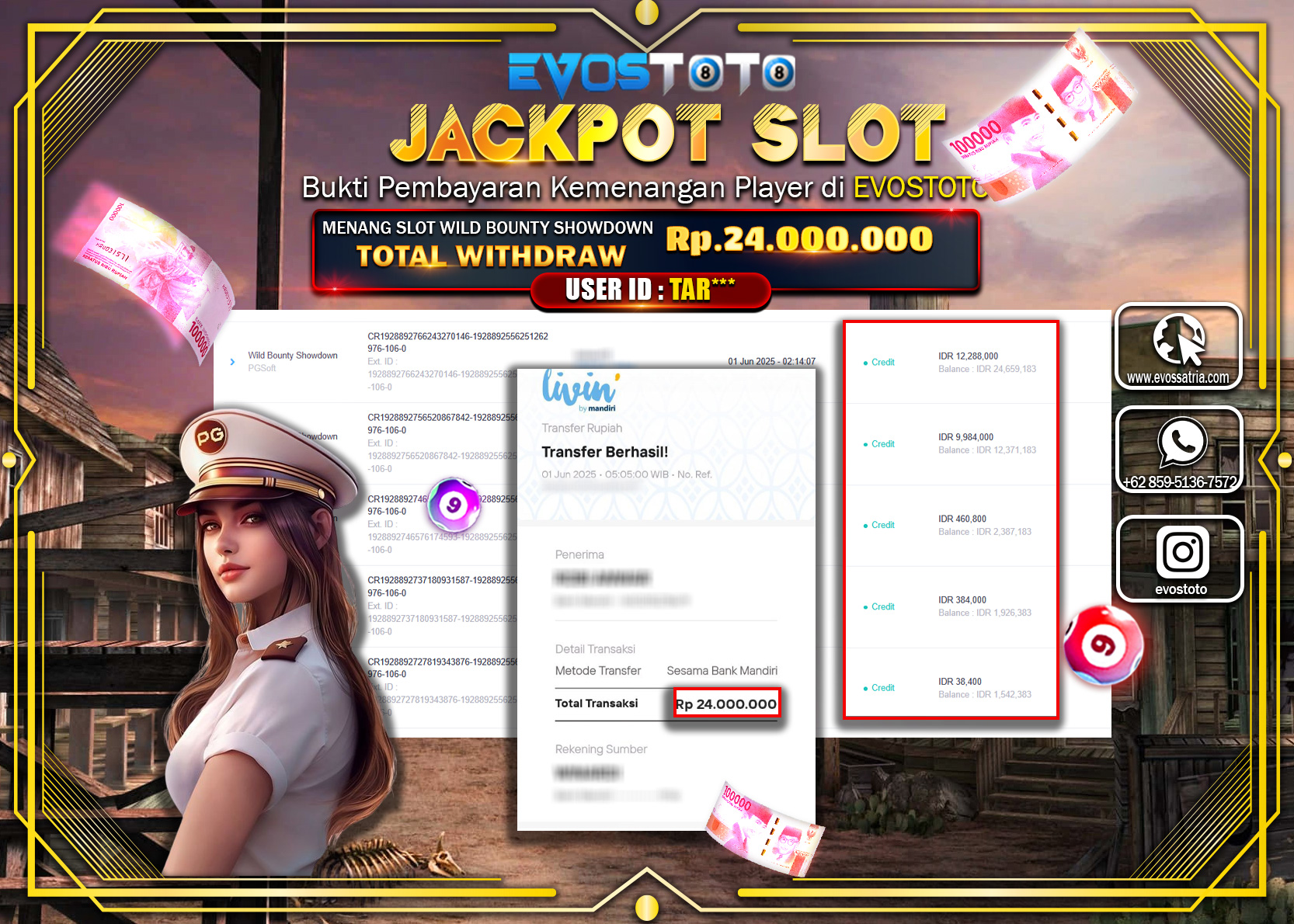 PEMBAYARAN JACKPOT SLOT WILD BOUNTY SHOWDOWN Rp24.000.000 DI BAYAR LANGSUNG !