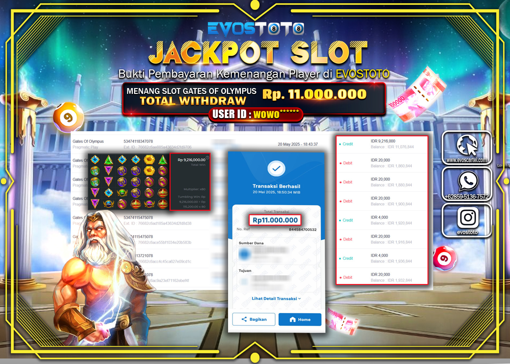 PEMBAYARAN JACKPOT SLOT GATES OF OLYMPUS Rp11.000.000 DI BAYAR LANGSUNG !