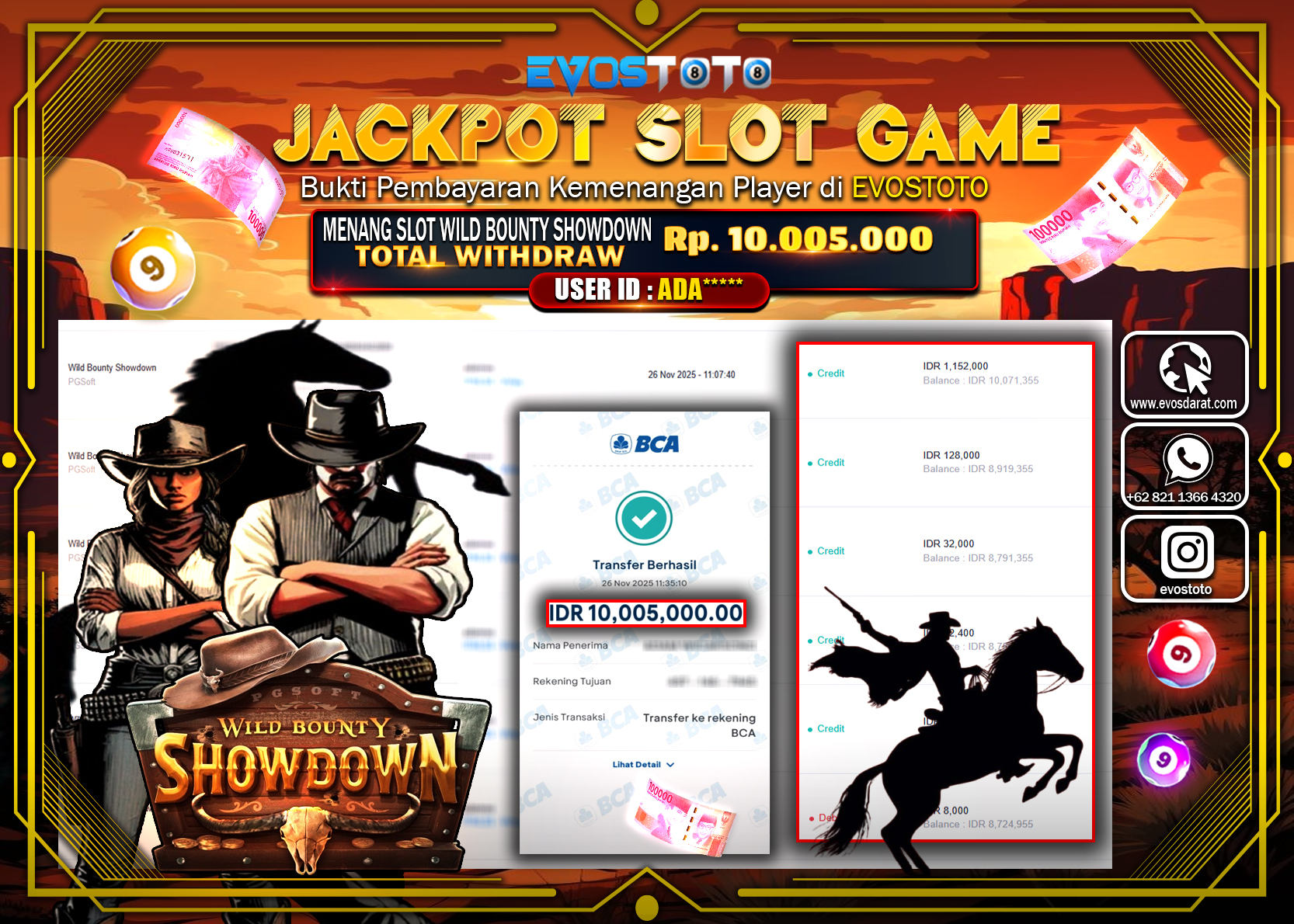 PEMBAYARAN JACKPOT SLOT WILD BOUNTY SHOWDOWN Rp.10.005.000 DI BAYAR LANGSUNG !