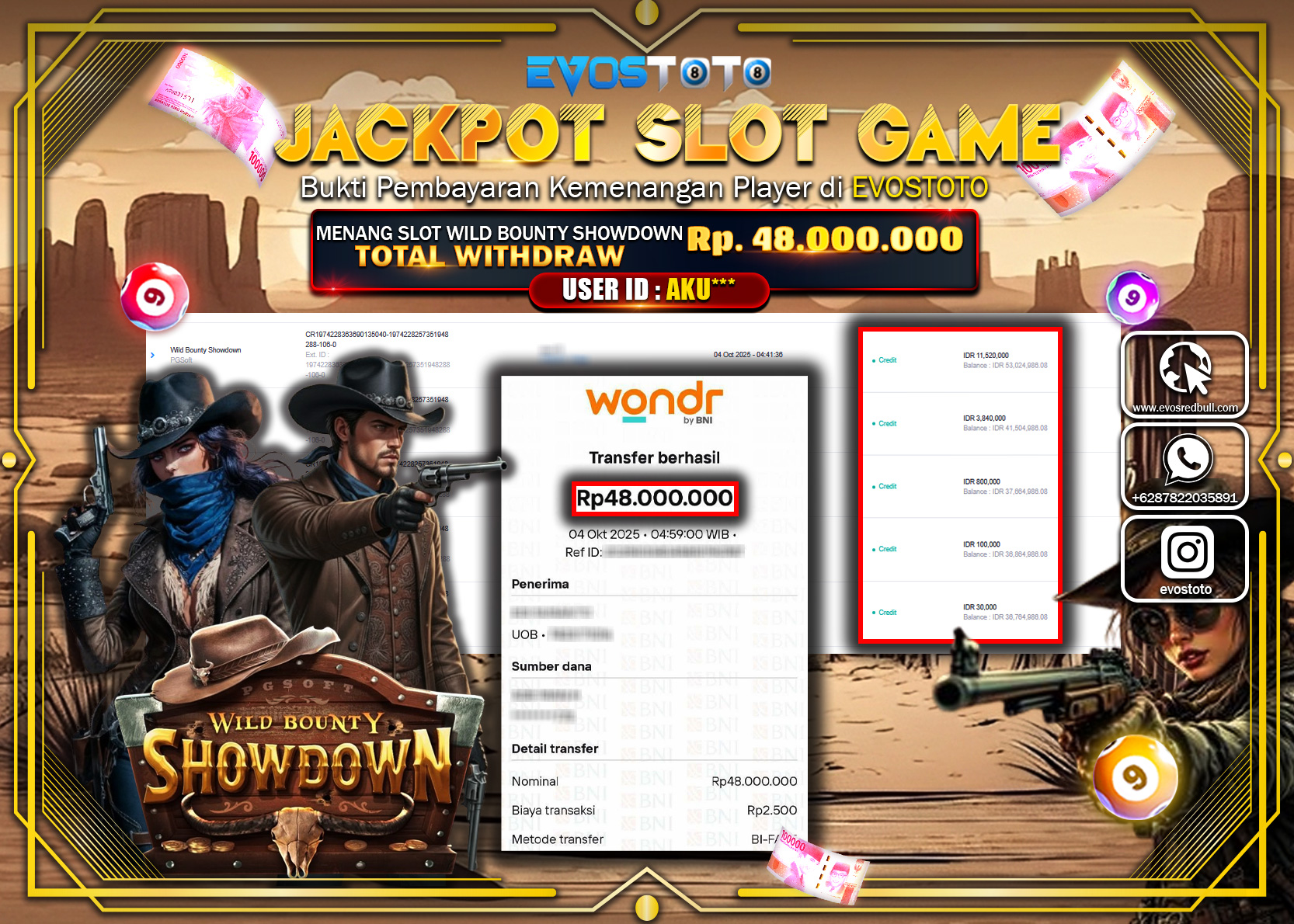 PEMBAYARAN JACKPOT SLOT WILD BOUNTY SHOWDOWN Rp48.000.000 DI BAYAR LANGSUNG !