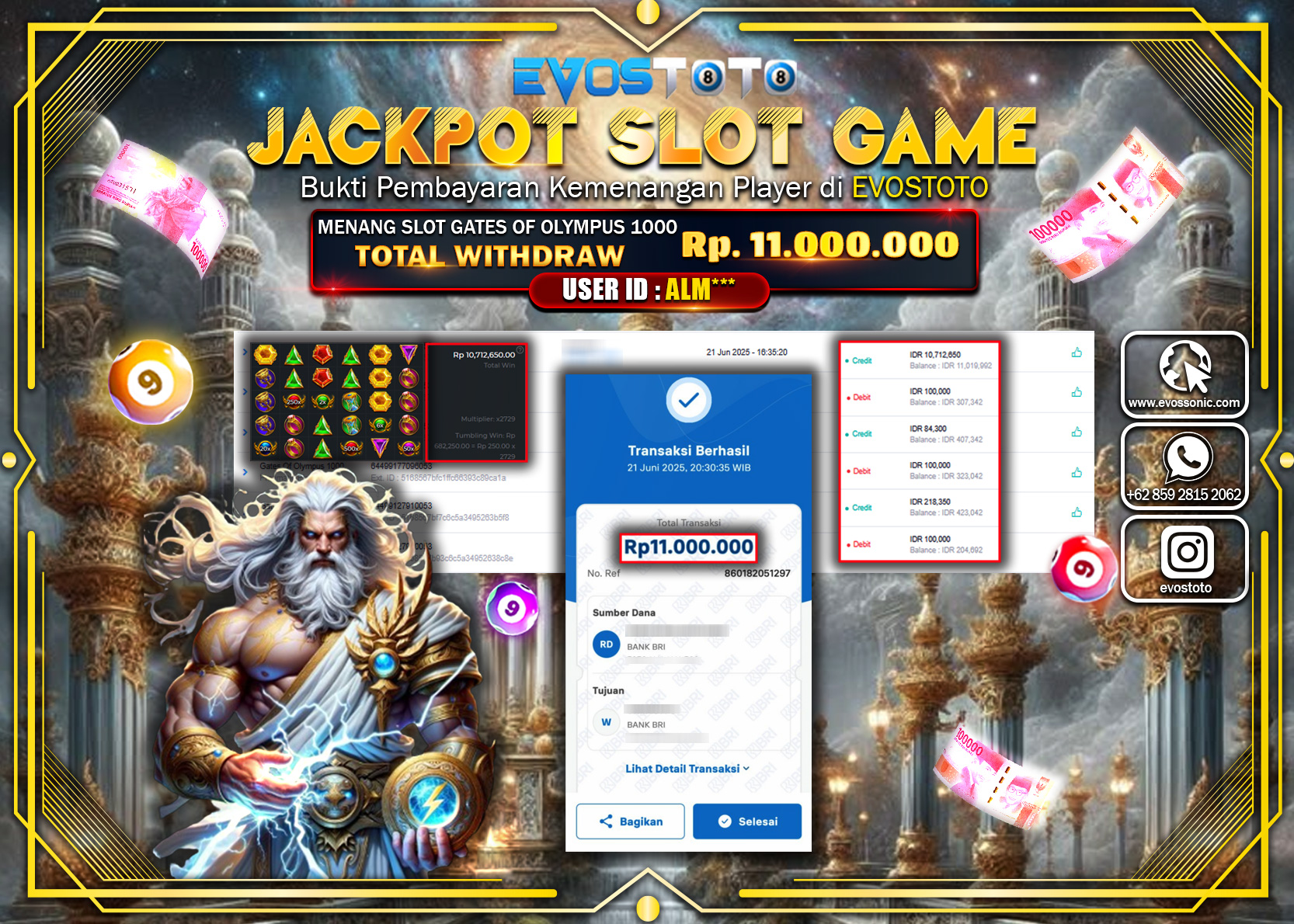 PEMBAYARAN JACKPOT SLOT GATE OLYMPUS 1000 RP11.000.000 DI BAYAR LANGSUNG !