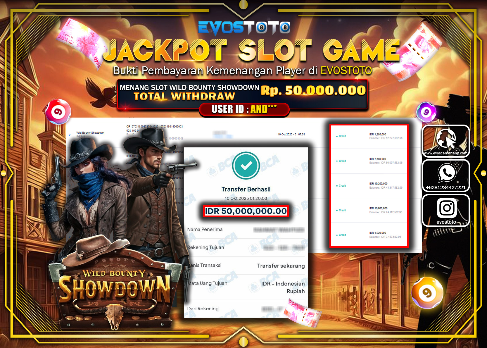 PEMBAYARAN JACKPOT SLOT WILD BOUNTY SHOWDON Rp50.000.000 DI BAYAR LANGSUNG !