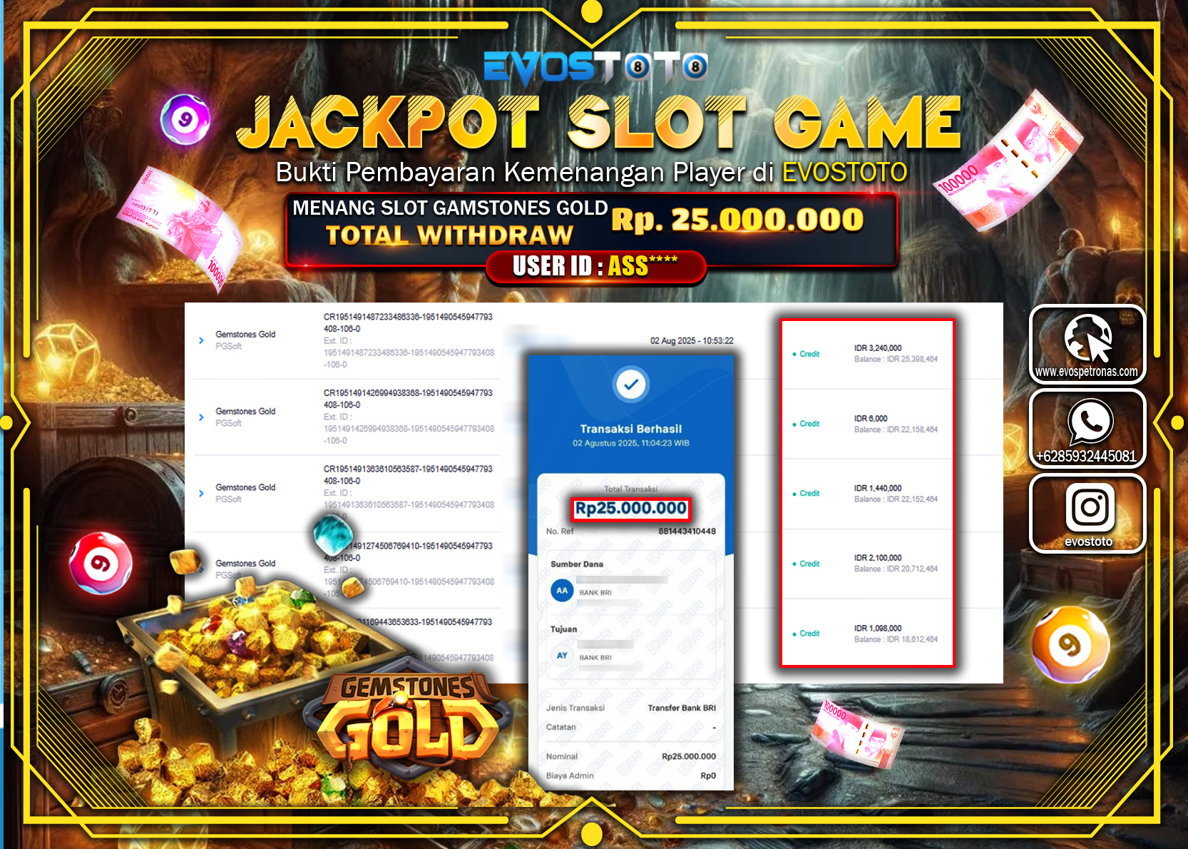 PEMBAYARAN JACKPOT SLOT GAMSTONES GOLD Rp25.000.000 DI BAYAR LANGSUNG !