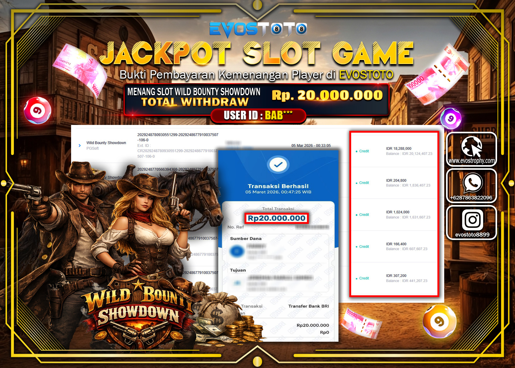 PEMBAYARAN JACKPOT SLOT WILD BOUNTY SHOWDOWN Rp.20.000.000 DI BAYAR LANGSUNG !