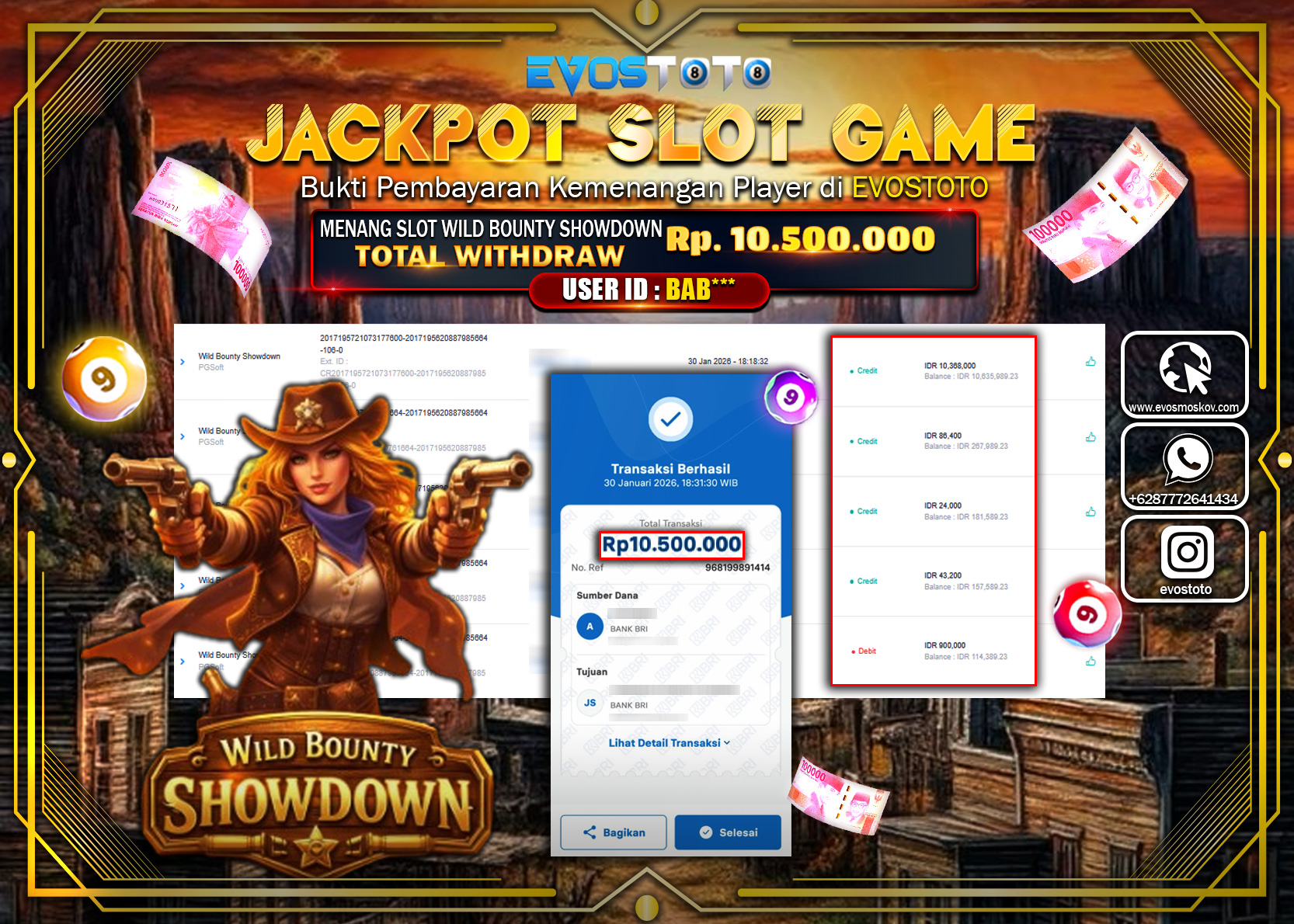 PEMBAYARAN JACKPOT SLOT WILD BOUNTY SHOWDOWN Rp.10.500.000 DI BAYAR LANGSUNG !
