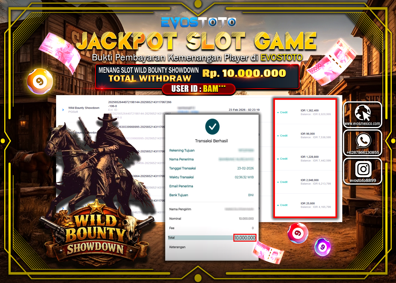 PEMBAYARAN JACKPOT SLOT WILD BOUNTY SHOWDOWN Rp.10.000.000 DI BAYAR LANGSUNG !