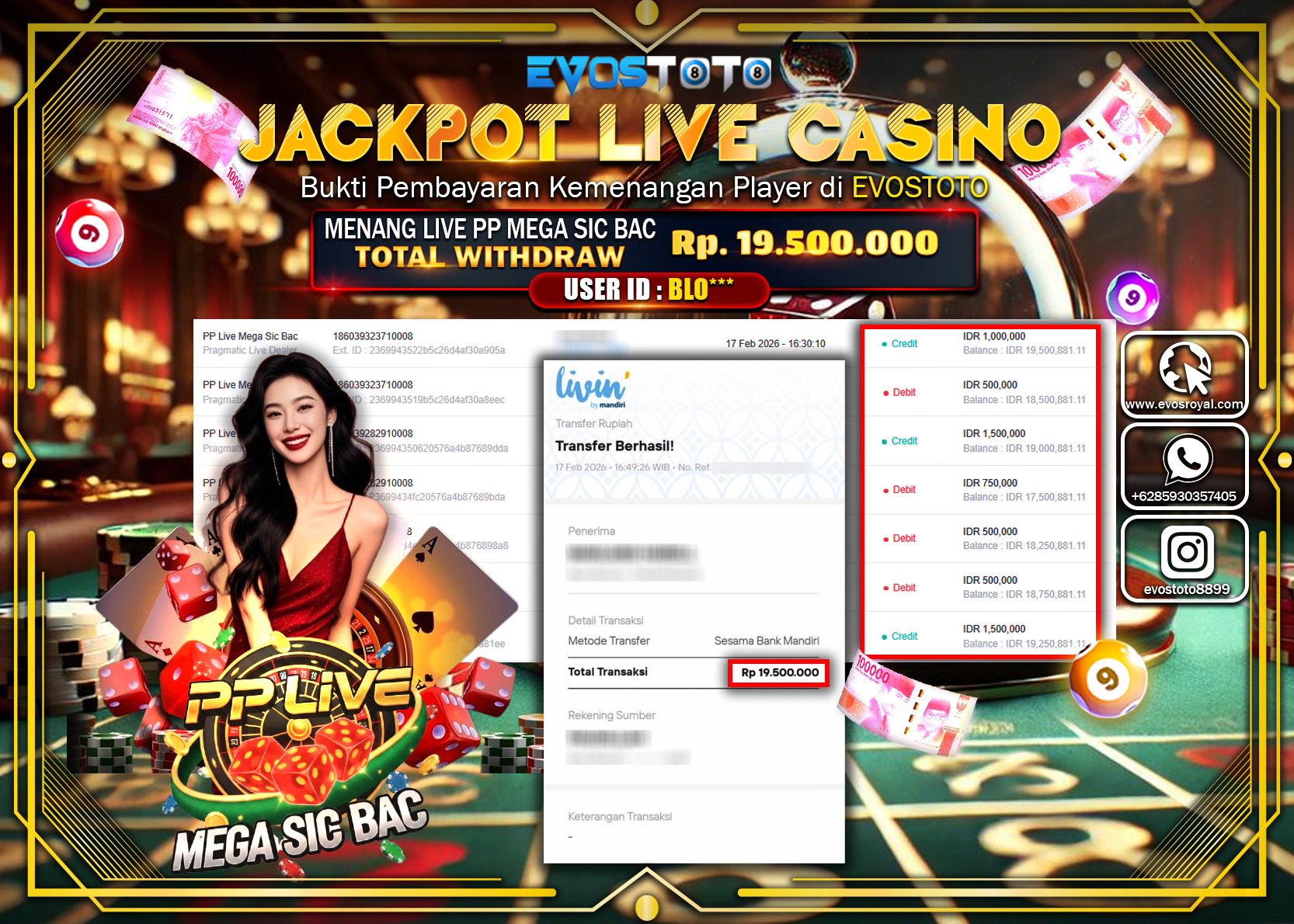 PEMBAYARAN JACKPOT LIVE PP MEGA SIC BAC Rp.19.500.000 DI BAYAR LANGSUNG !