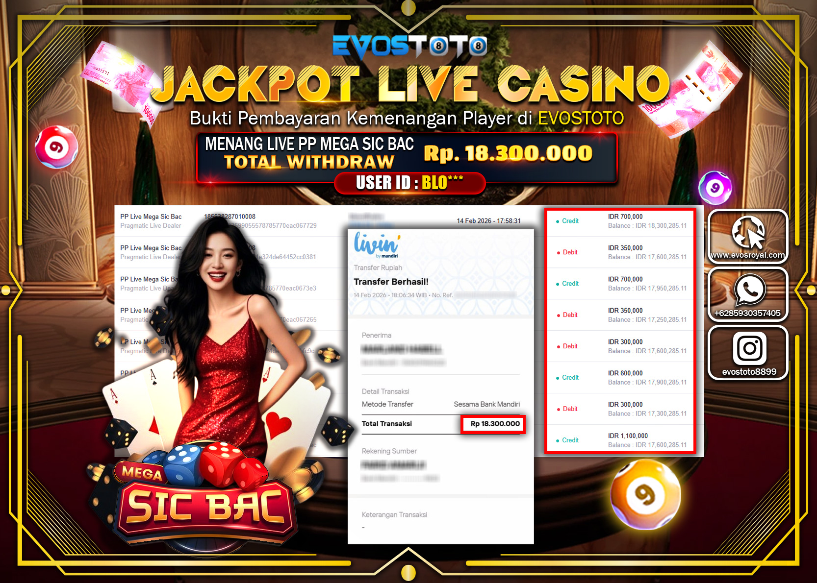 PEMBAYARAN JACKPOT LIVE PP MEGA SIC BAC Rp.18.300.000 DI BAYAR LANGSUNG !