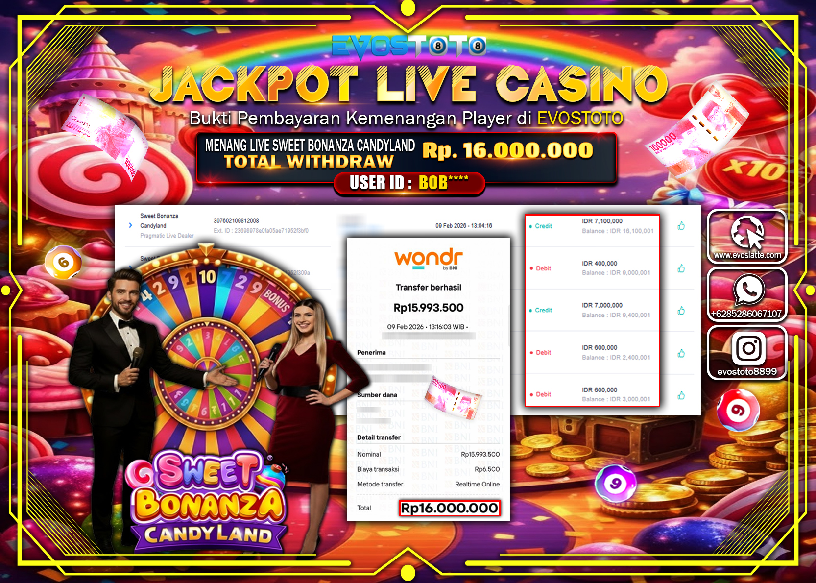 PEMBAYARAN JACKPOT LIVE SWEET BONANZA CANDYLAND Rp.16.000.000 DI BAYAR LANGSUNG !