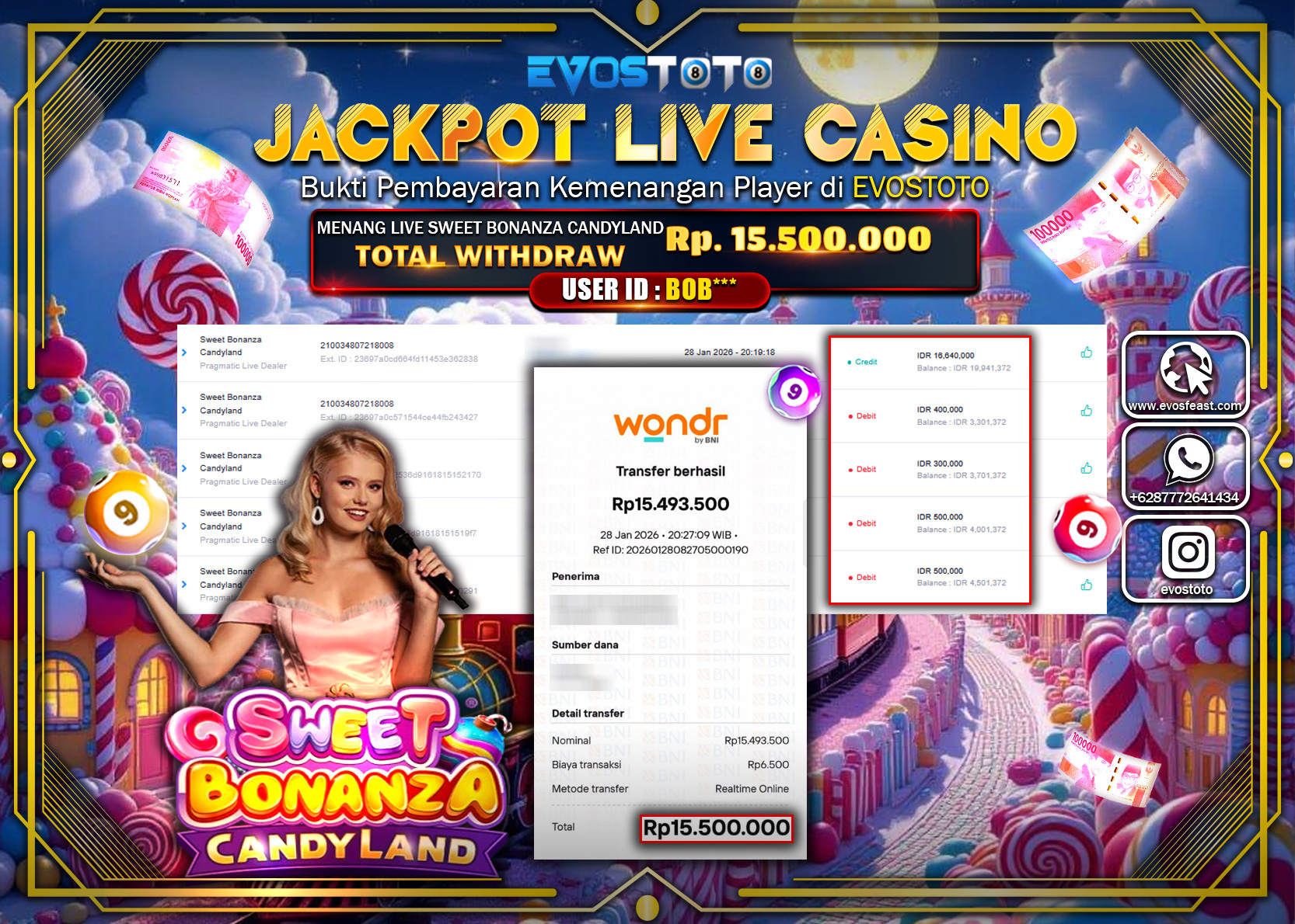 PEMBAYARAN JACKPOT SLOT SWEET BONANZA CANDYLAND Rp.15.500.000 DI BAYAR LANGSUNG !