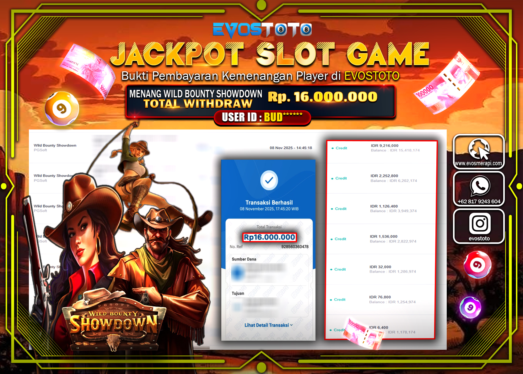 PEMBAYARAN JACKPOT SLOT WILD BOUNTY SHOWDOWN Rp16.000.000 DI BAYAR LANGSUNG !