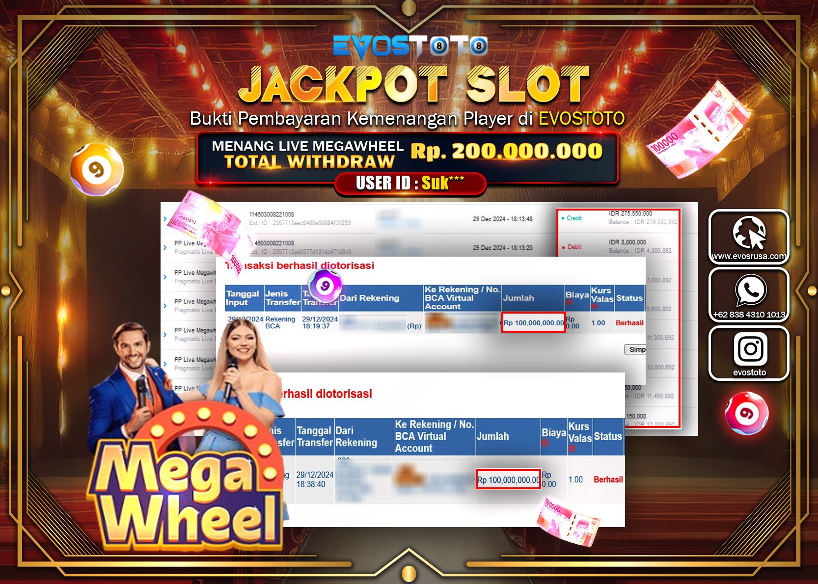 PEMBAYARAN JACKPOT LIVE MAGIC WHEEL Rp.30.000.000 DI BAYAR LANGSUNG !
