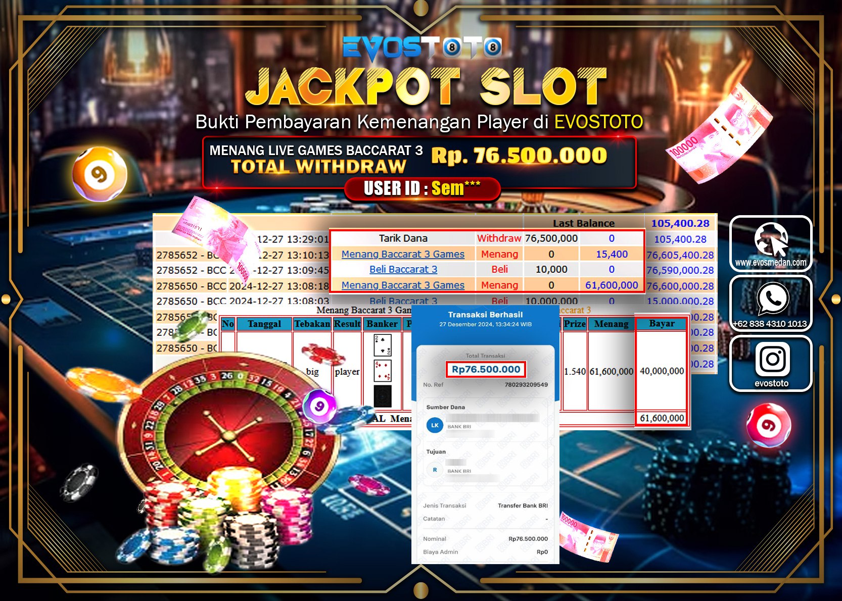 PEMBAYARAN JACKPOT SLOT GATES OF OLYMPUS Rp.76.500.000 DI BAYAR LANGSUNG !