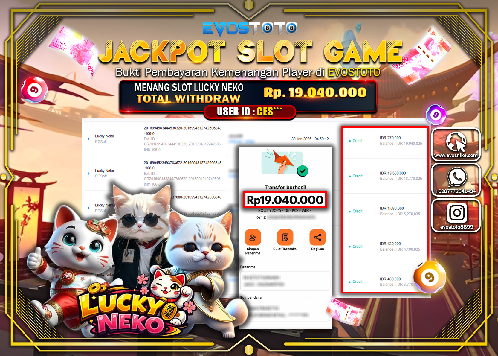 PEMBAYARAN JACKPOT SLOT LUCKY NEKO Rp.19.040.000 DI BAYAR LANGSUNG !