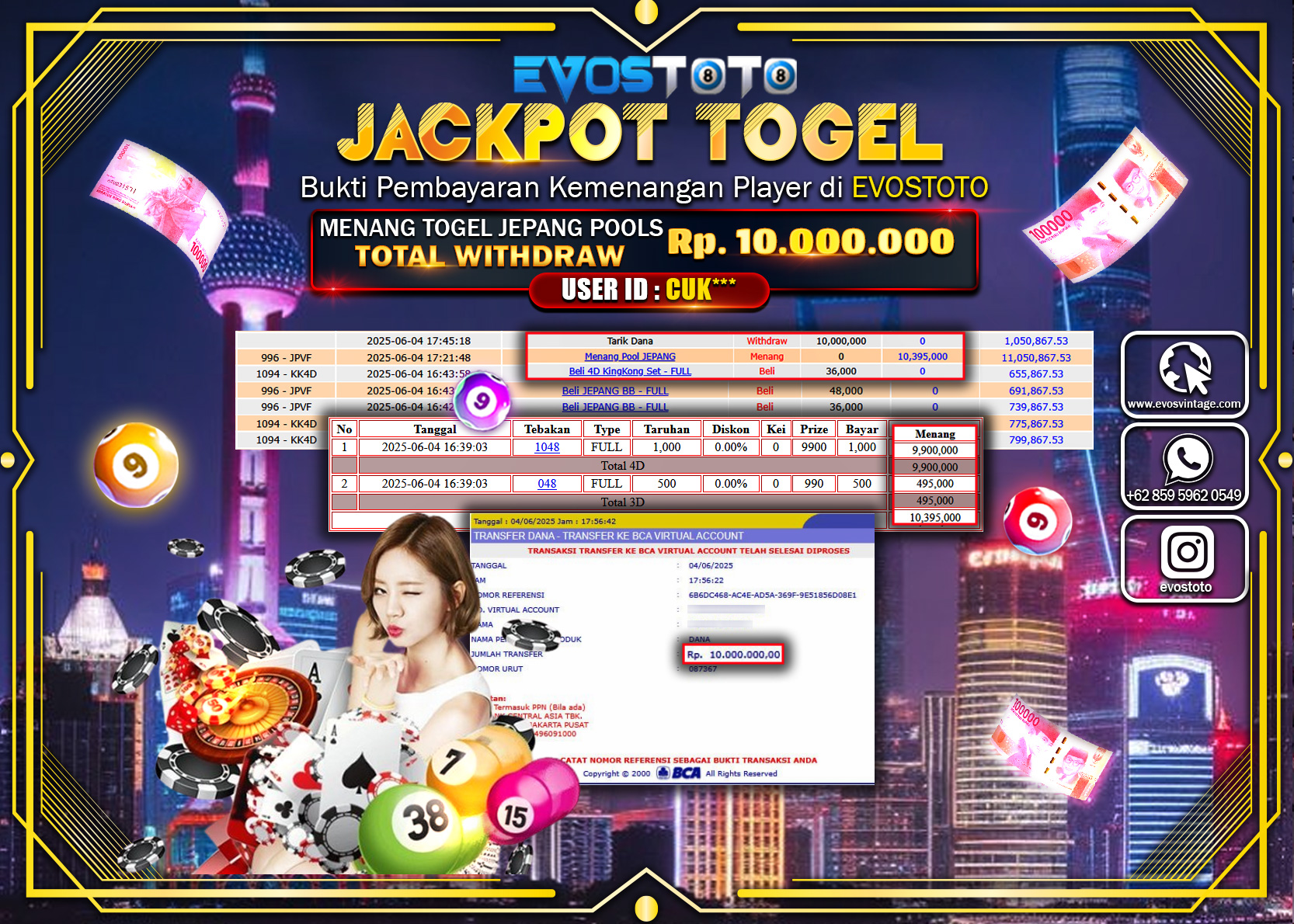 PEMBAYARAN JACKPOT TOGEL JEPANG POOLS Rp10.000.000 DI BAYAR LANGSUNG !