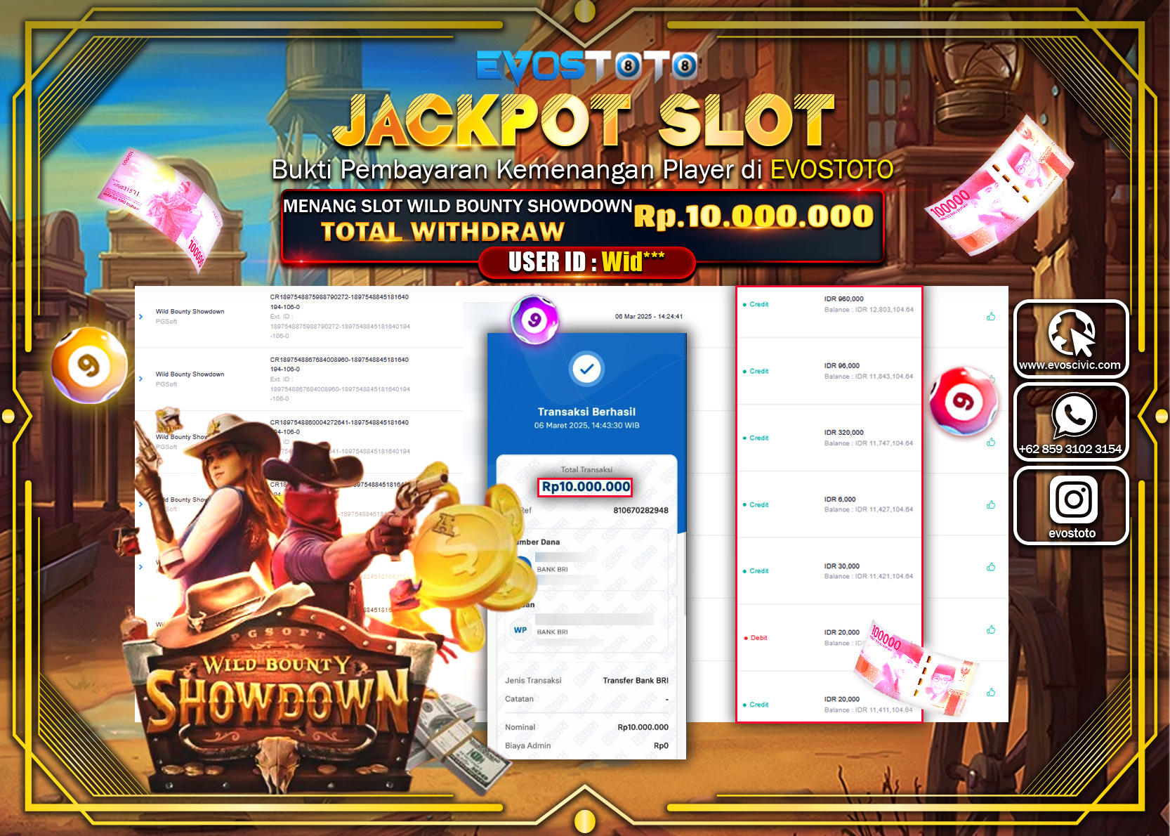 PEMBAYARAN JACKPOT SLOT WILD BOUNTY SHOWDOWN Rp.10.000.000 DI BAYAR LANGSUNG !