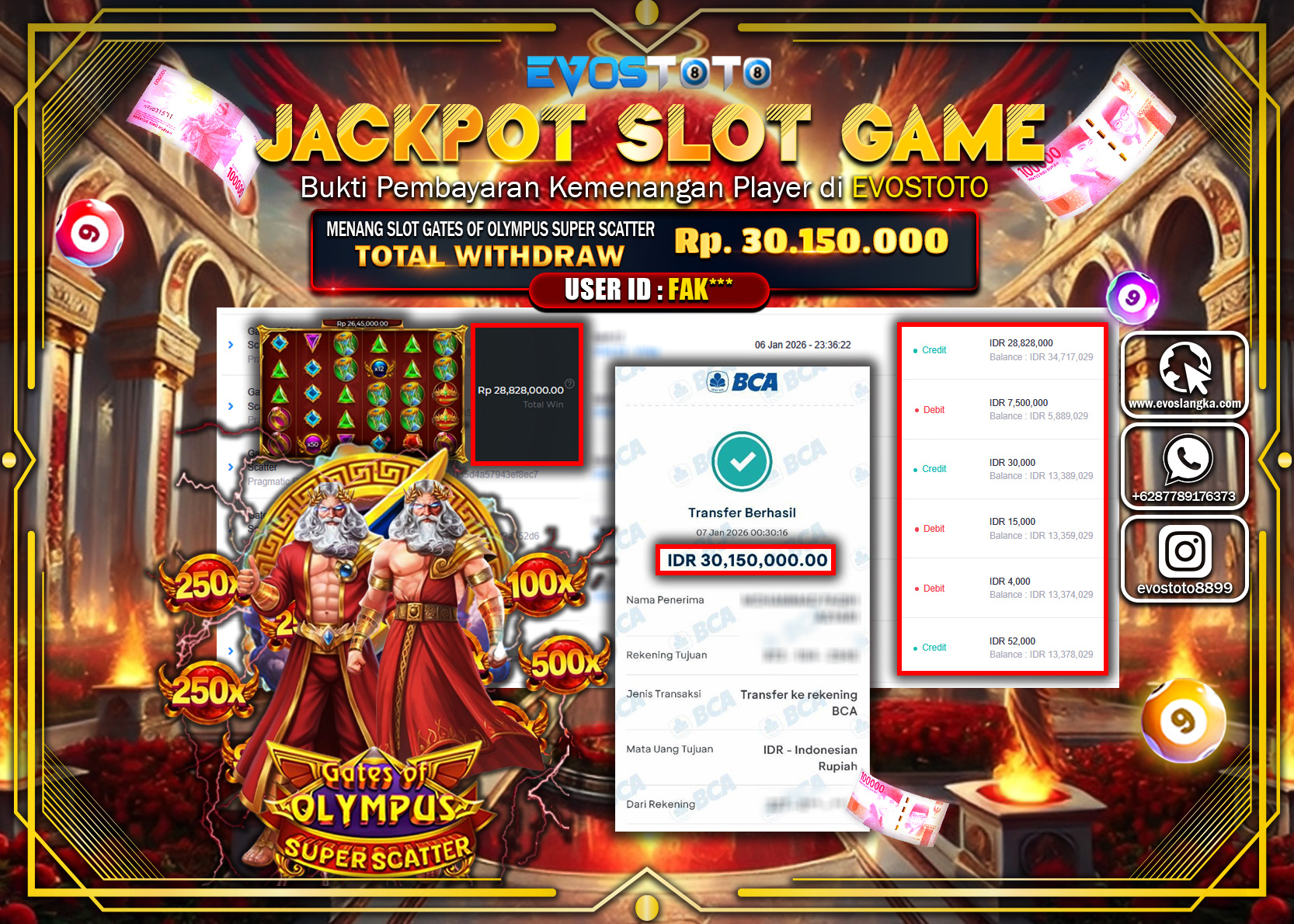 PEMBAYARAN JACKPOT SLOT GATES OF OLYMPUS SUPER SCATTER Rp.30.150.000 DI BAYAR LANGSUNG !