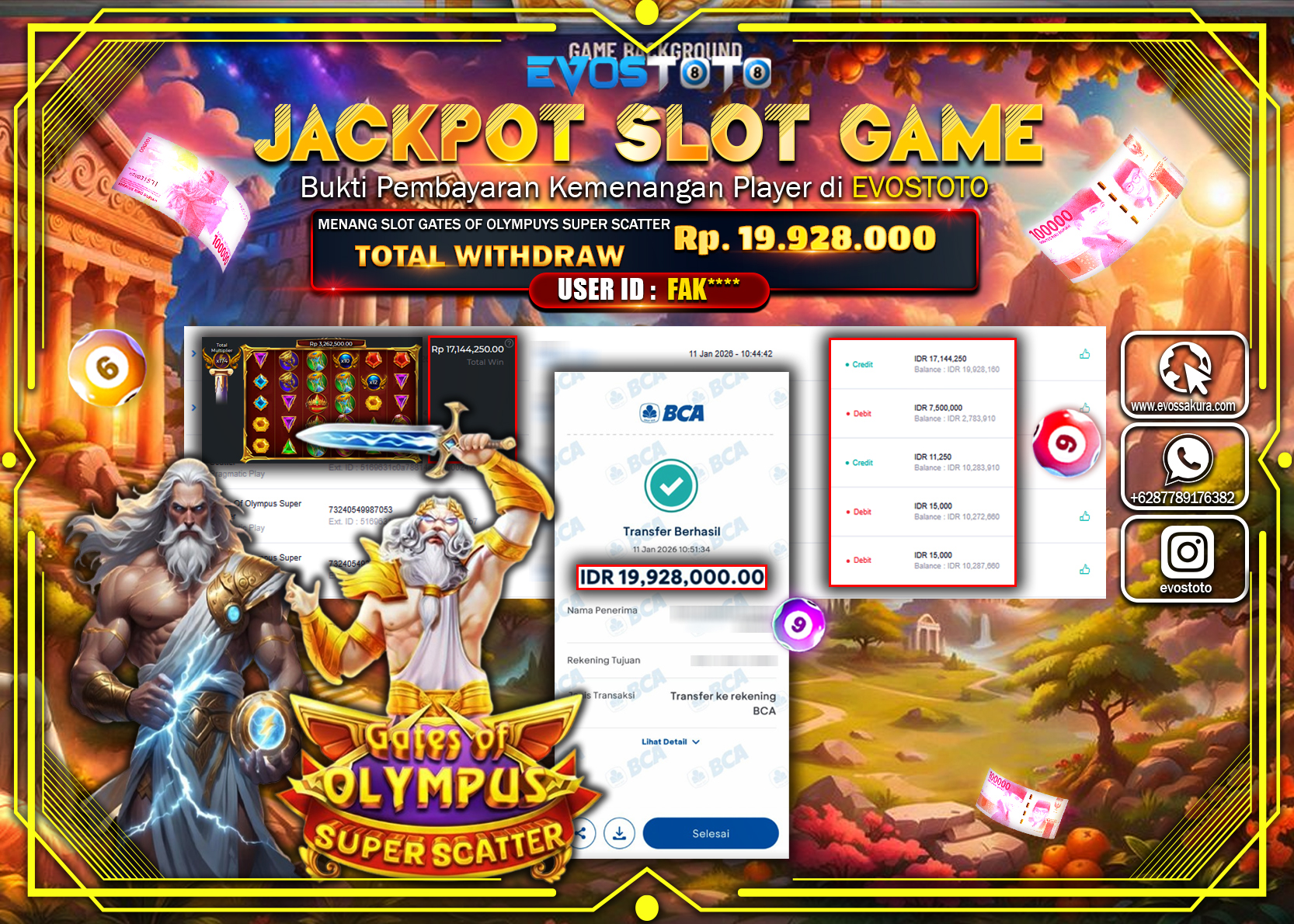 PEMBAYARAN JACKPOT SLOT GATES OF OLYMPUS SUPER SCATTER Rp.19.928.000 DI BAYAR LANGSUNG !