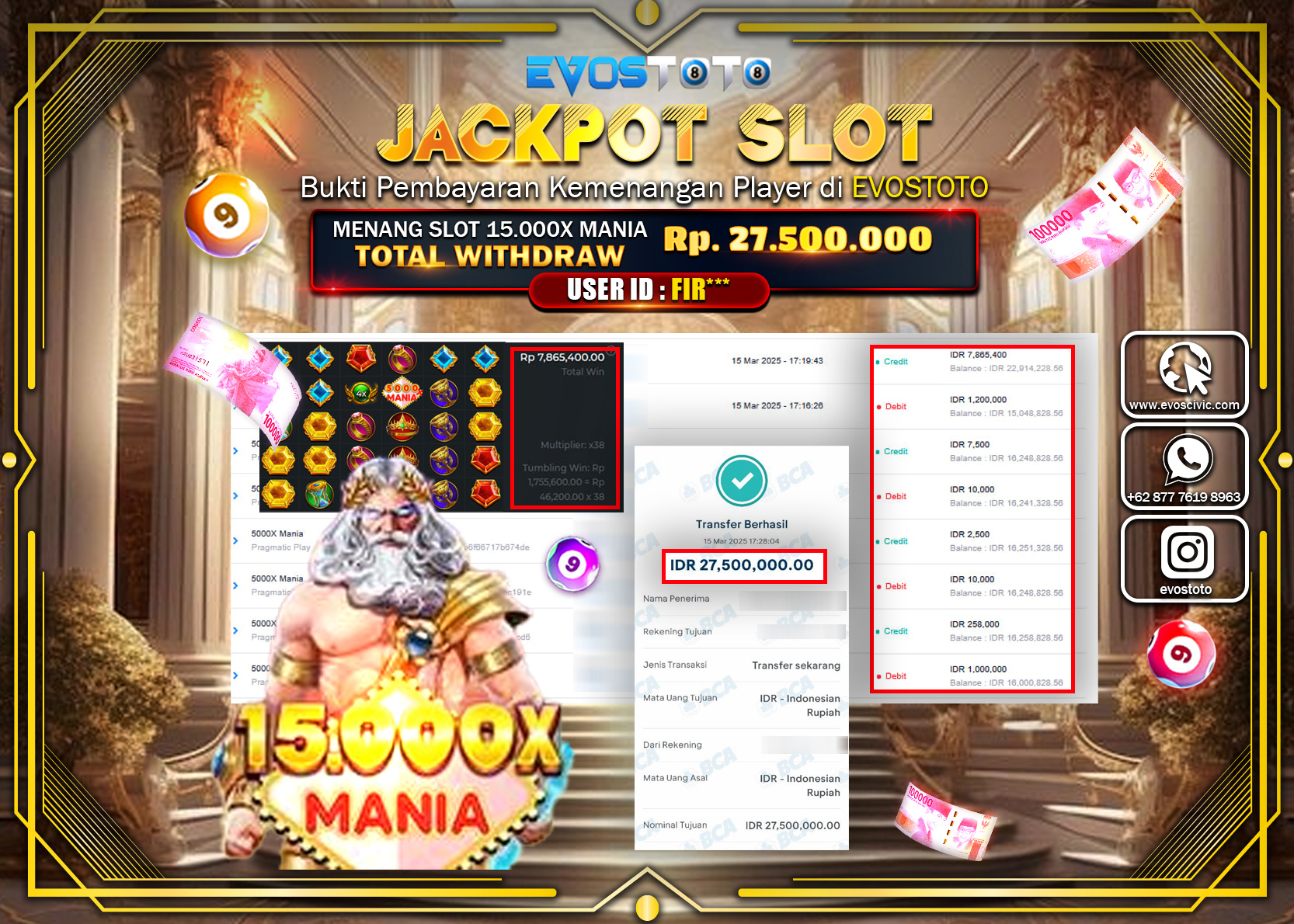 PEMBAYARAN JACKPOT SLOT RUJAK BONANZA Rp.24.500.000 DI BAYAR LANGSUNG !