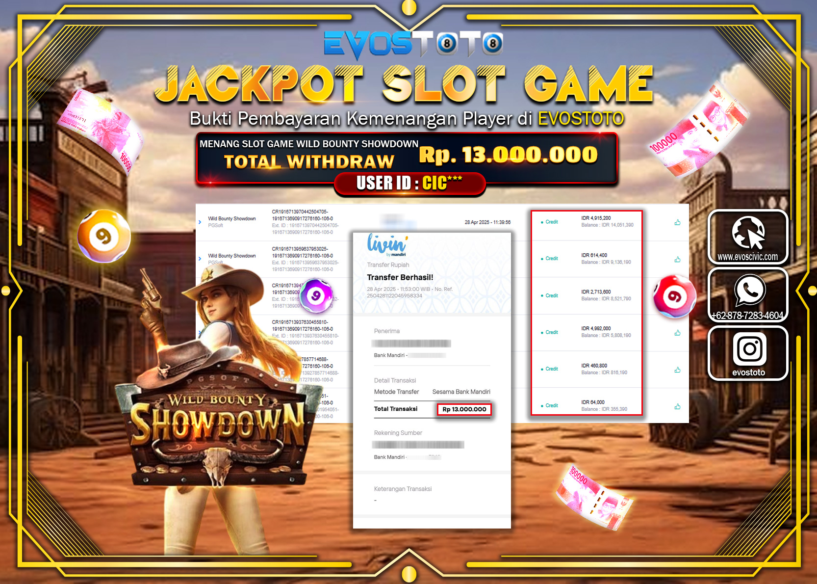 PEMBAYARAN JACKPOT SLOT WILD BOUNTY SHOWDOWN Rp.13.000.000 DI BAYAR LANGSUNG !