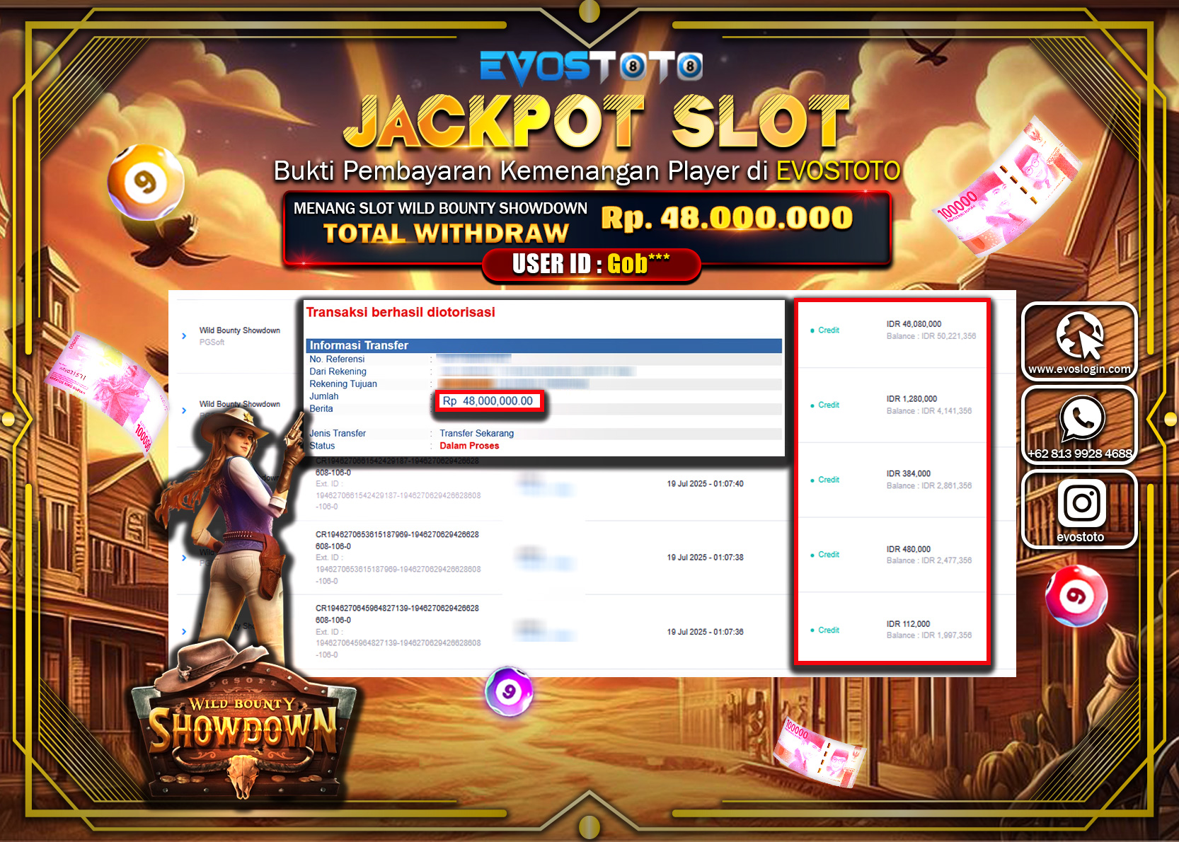 PEMBAYARAN JACKPOT SLOT WILD BOUNTY SHOWDOWN RP48.000.000 DI BAYAR LANGSUNG !