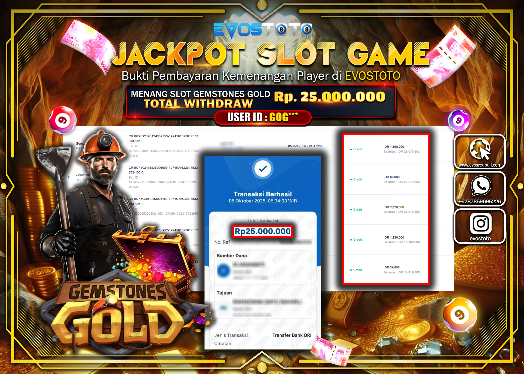 PEMBAYARAN JACKPOT SLOT GAMESTONES GOLD Rp25.000.000 DI BAYAR LANGSUNG !