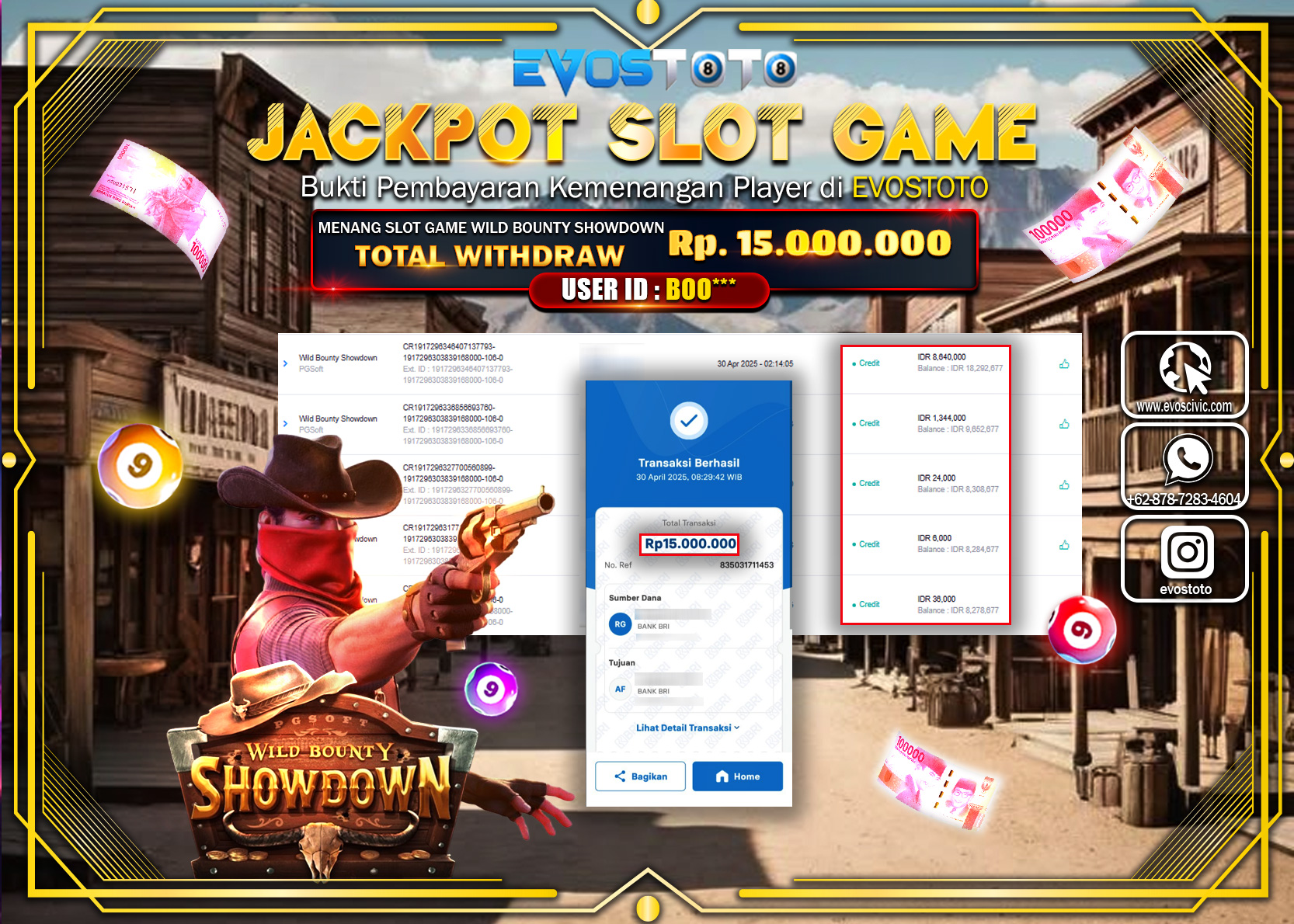 PEMBAYARAN JACKPOT SLOT WILD BOUNTY SHOWDOWN Rp.15.000.000 DI BAYAR LANGSUNG !