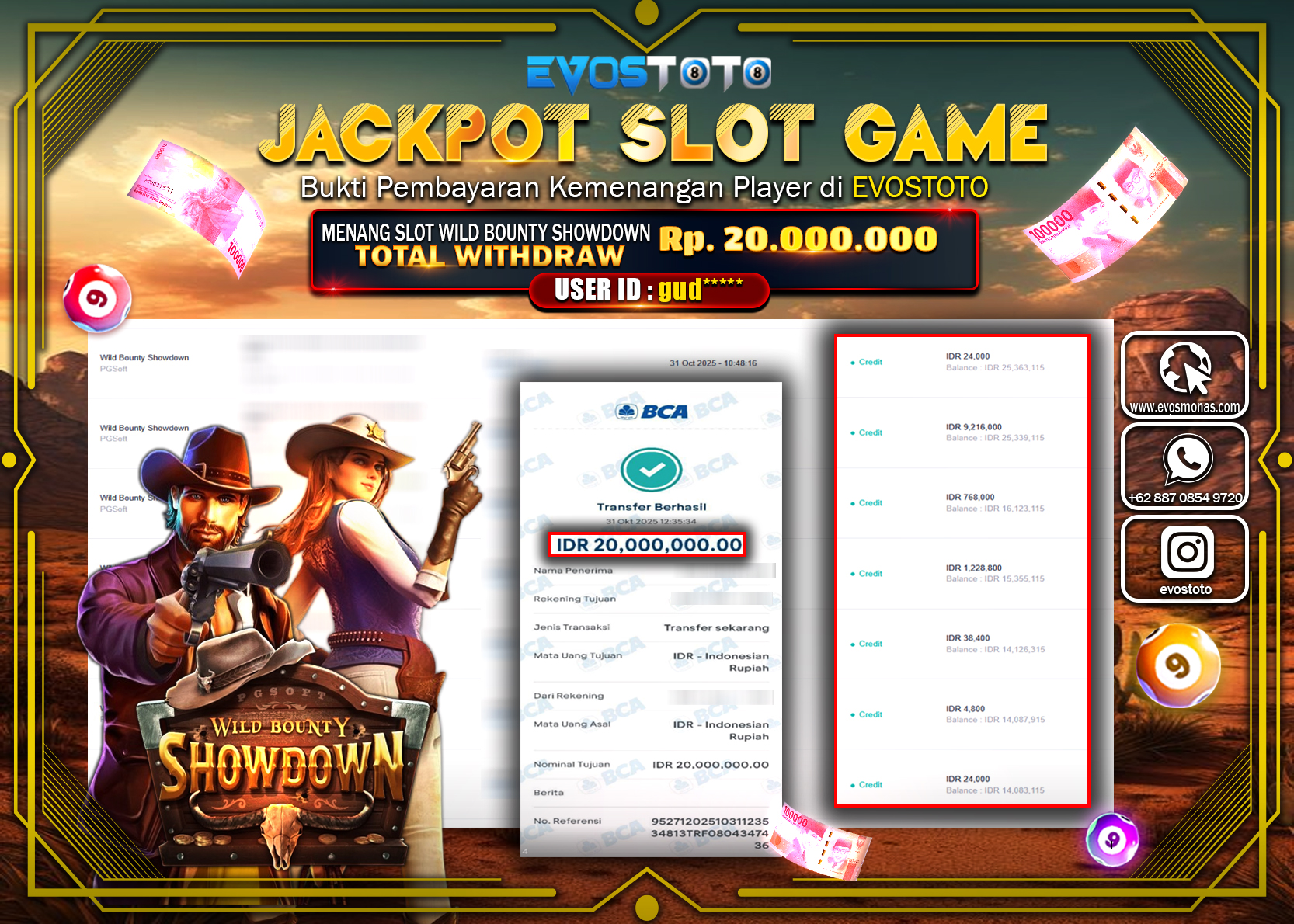 PEMBAYARAN JACKPOT SLOT WILD BOUNTY SHOWDOWN Rp20.000.000 DI BAYAR LANGSUNG !