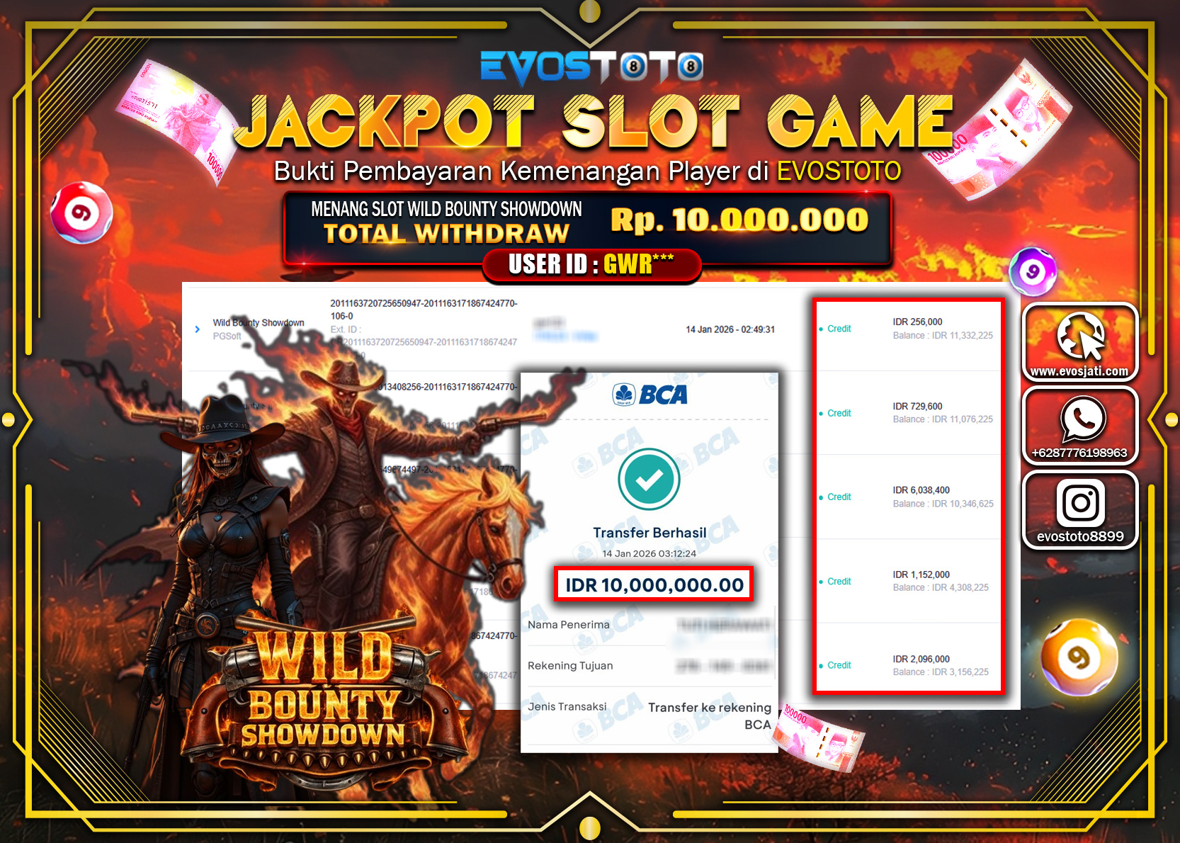 PEMBAYARAN JACKPOT SLOT WILD BOUNTY SHOWDOWN Rp.10.000.000 DI BAYAR LANGSUNG !