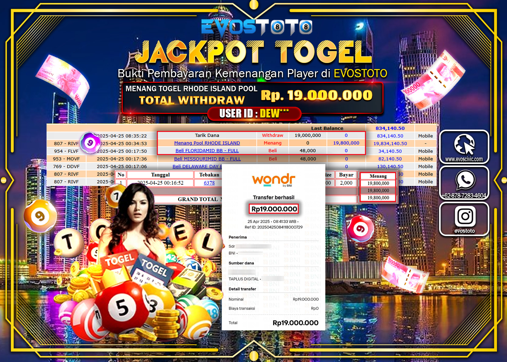 PEMBAYARAN JACKPOT TOGEL RHODE ISLAND POOLS Rp.19.000.000 DI BAYAR LANGSUNG !