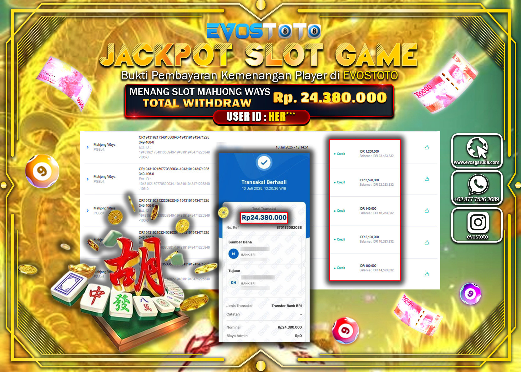 PEMBAYARAN JACKPOT SLOT MAHJONG WAYS 2 RP24.380.000 DI BAYAR LANGSUNG !