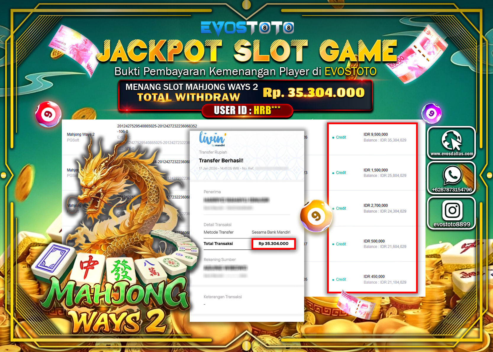 PEMBAYARAN JACKPOT SLOT MAHJONG WAYS Rp.35.304.000 DI BAYAR LANGSUNG !