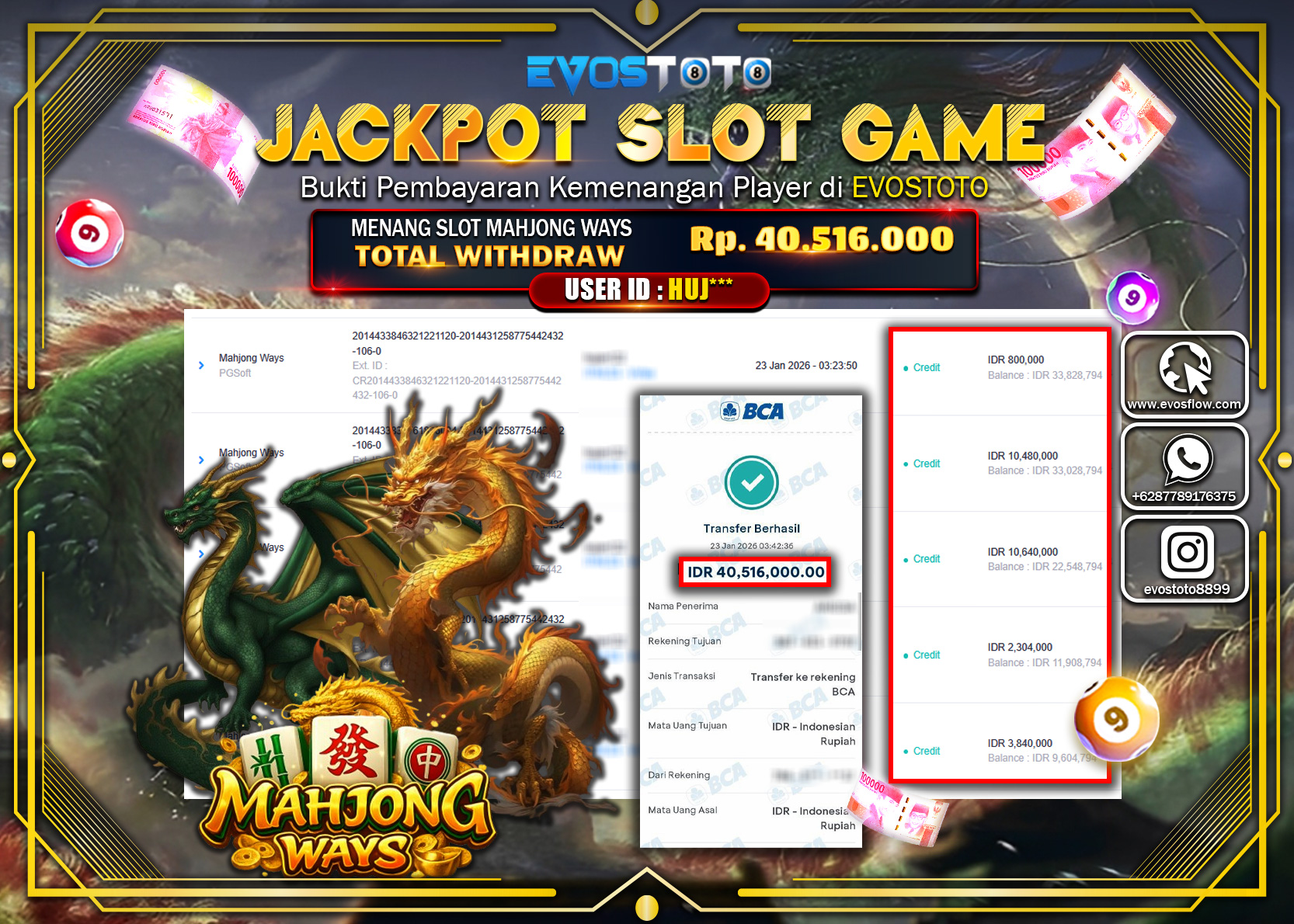 PEMBAYARAN JACKPOT SLOT MAHJONG WAYS Rp.40.516.000 DI BAYAR LANGSUNG !