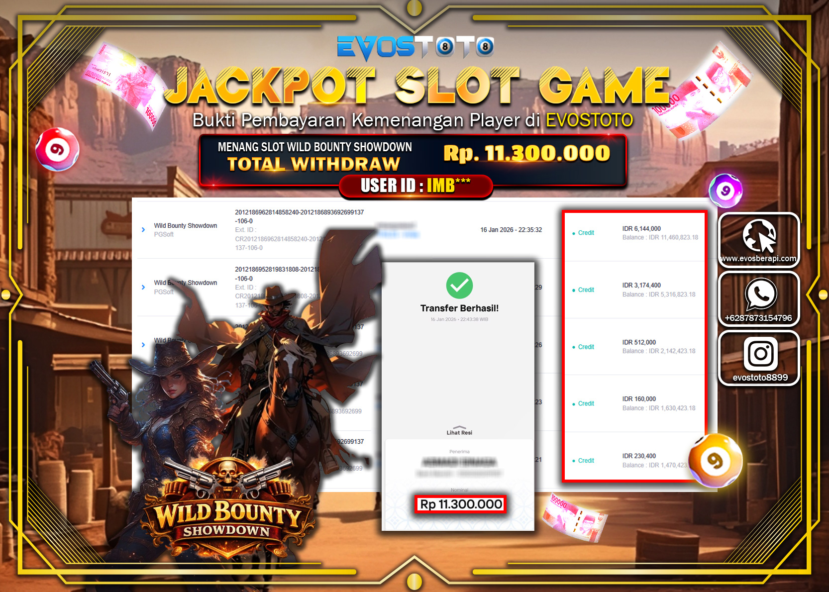 PEMBAYARAN JACKPOT SLOT WILD BOUNTY SHOWDOWN Rp.11.300.000 DI BAYAR LANGSUNG !
