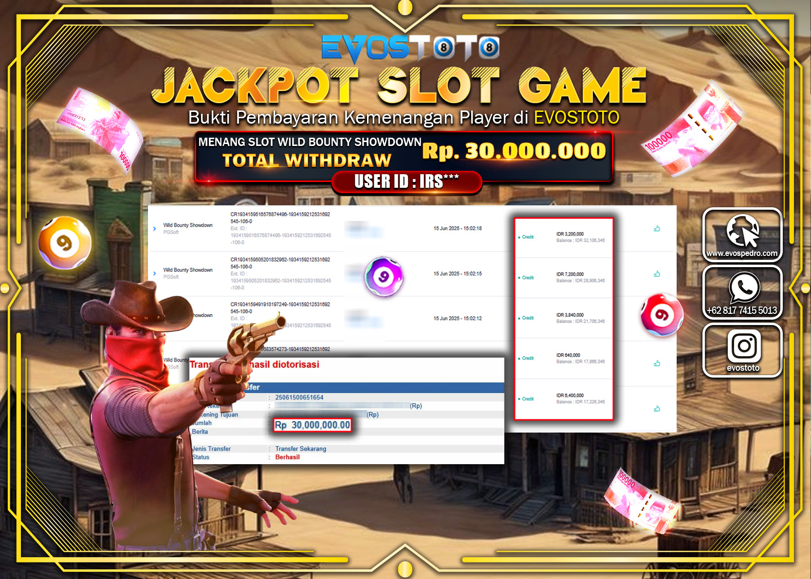 PEMBAYARAN JACKPOT SLOT WILD BOUNTY SHOWDOWN Rp30.000.000 DI BAYAR LANGSUNG !