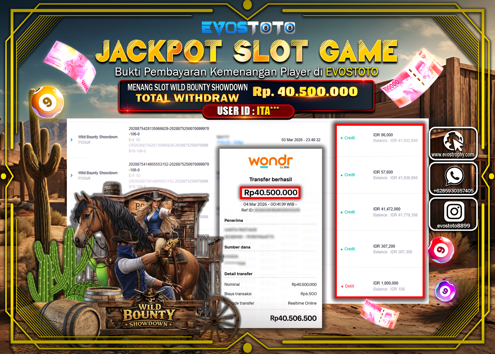 PEMBAYARAN JACKPOT SLOT WILD BOUNTY SHOWDOWN Rp.40.500.000 DI BAYAR LANGSUNG !