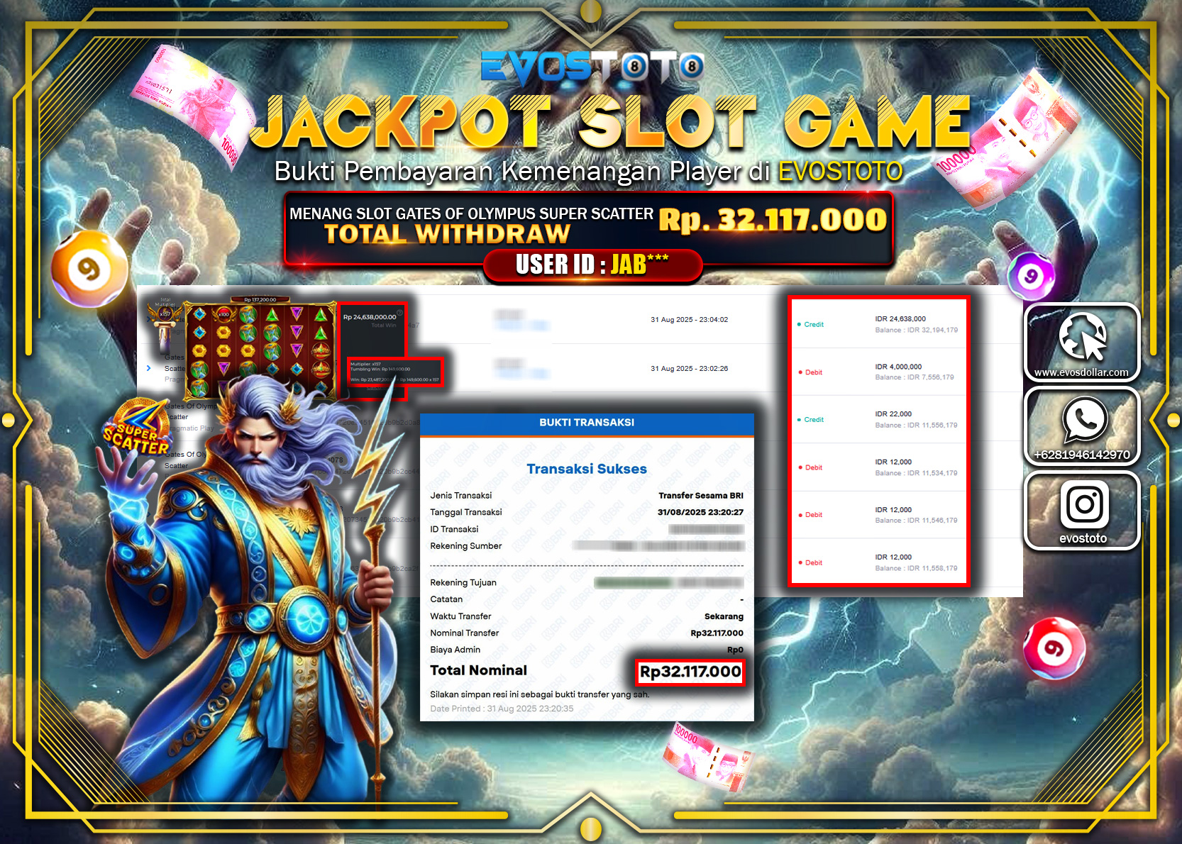 PEMBAYARAN JACKPOT SLOT GATES OF OLYMPUS SUPER SCATTER Rp32.117.000 DI BAYAR LANGSUNG !