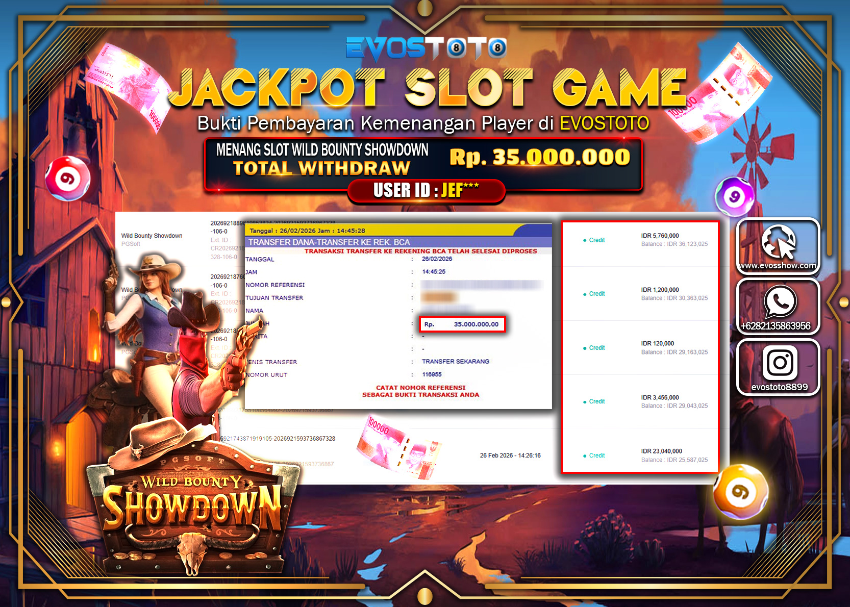 PEMBAYARAN JACKPOT SLOT WILD BOUNTY SHOWDOWN Rp.35.000.000 DI BAYAR LANGSUNG !