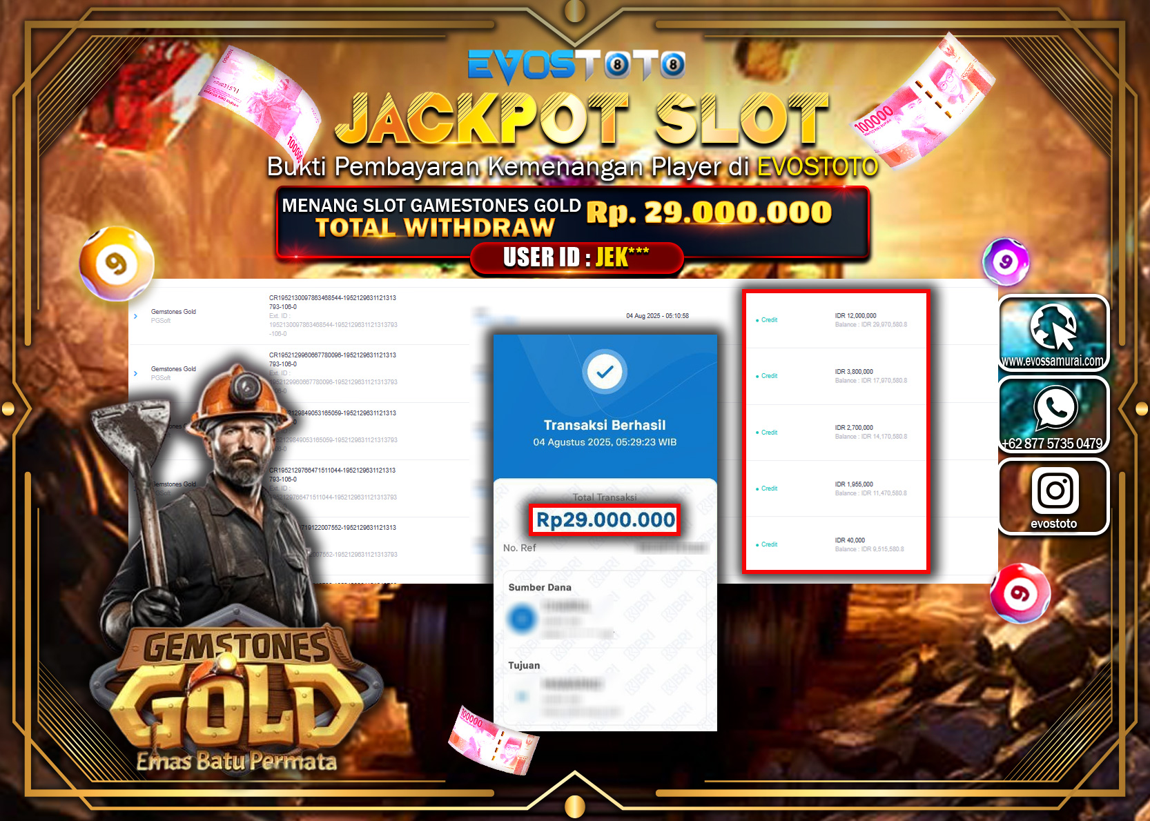 PEMBAYARAN JACKPOT SLOT GAMESTONES GOLD Rp29.000.000 DI BAYAR LANGSUNG !