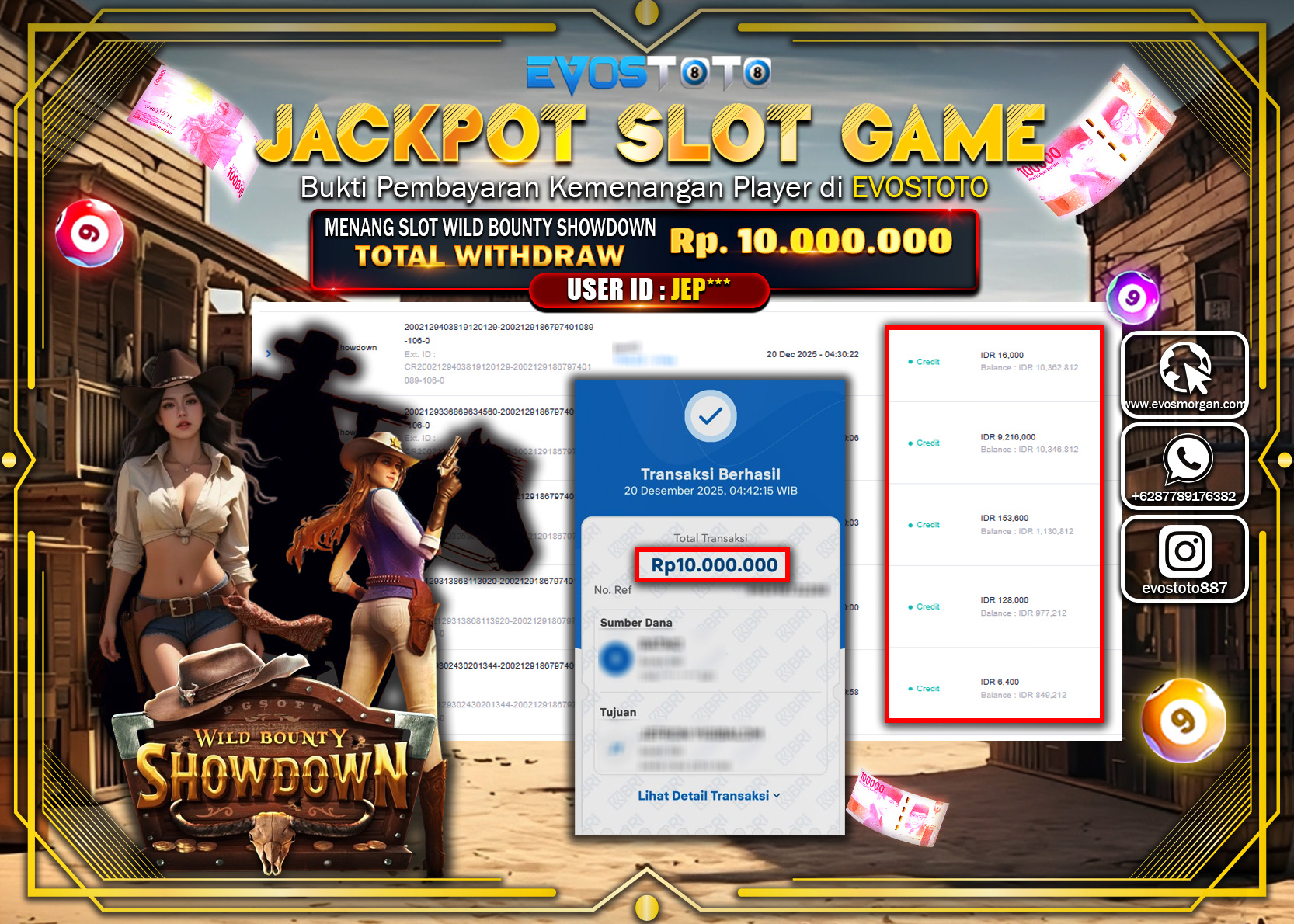 PEMBAYARAN JACKPOT SLOT WILD BOUNTY SHOWDOWN Rp.10.000.000 DI BAYAR LANGSUNG !
