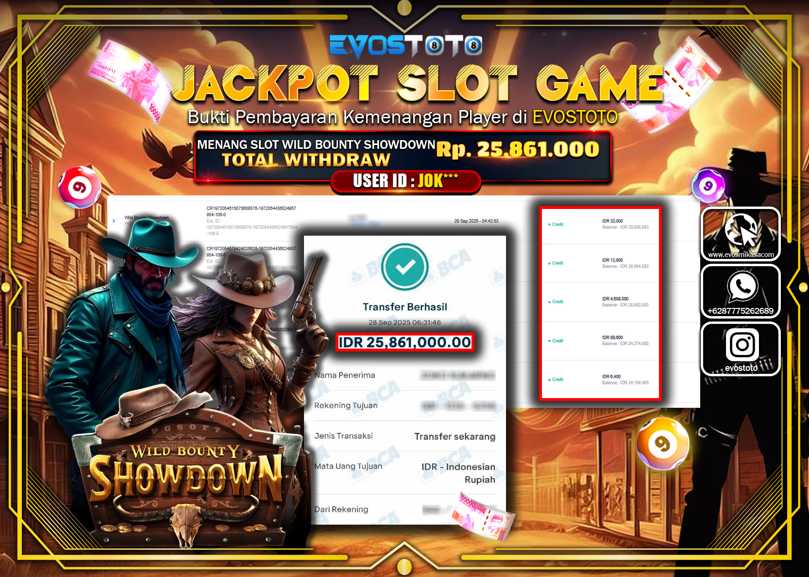 PEMBAYARAN JACKPOT SLOT WILD BOUNTY SHOWDOWN Rp25.861.000 DI BAYAR LANGSUNG !