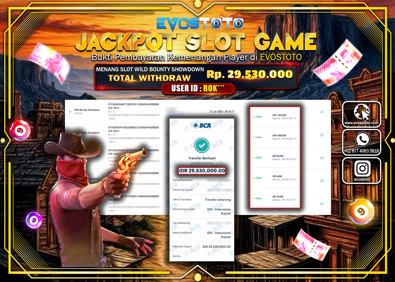 PEMBAYARAN JACKPOT SLOT WILD BOUNTY SHOWDOWN RP29.530.000 DI BAYAR LANGSUNG !