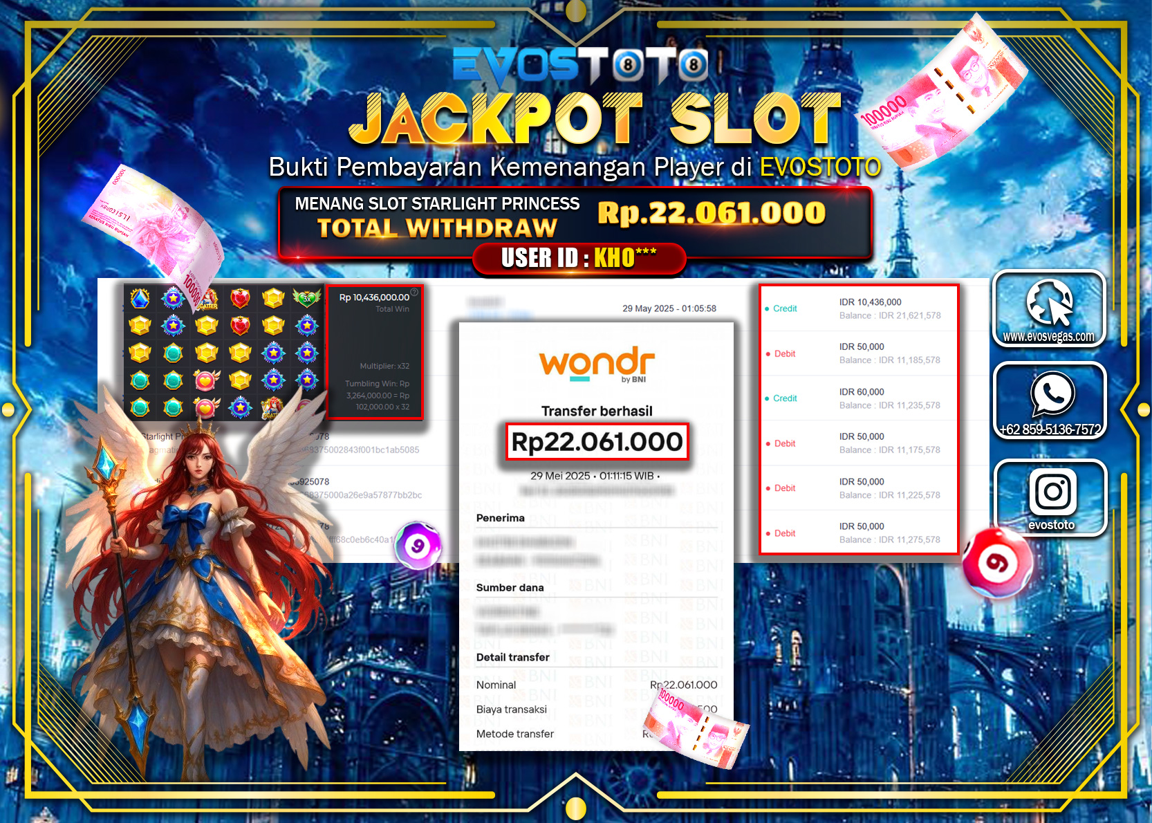 PEMBAYARAN JACKPOT SLOT STARLIGHT PRINCESS Rp22.061.000 DI BAYAR LANGSUNG !