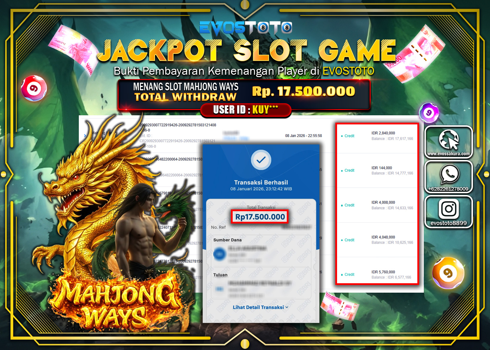 PEMBAYARAN JACKPOT SLOT MAHJONG WAYS Rp.17.500.000 DI BAYAR LANGSUNG !