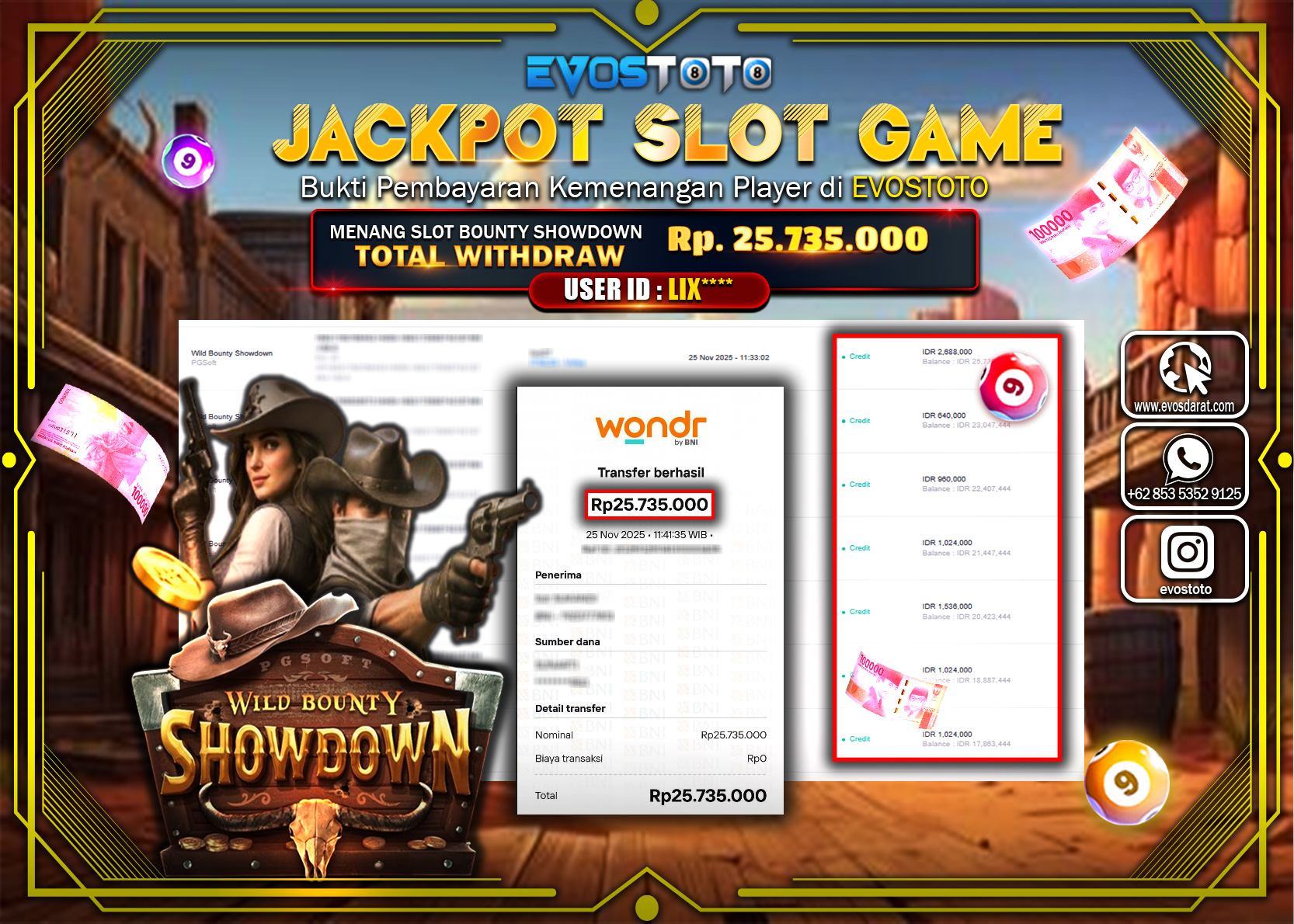 PEMBAYARAN JACKPOT SLOT WILD BOUNTY SHOWDOWN Rp.25.735.000 DI BAYAR LANGSUNG !