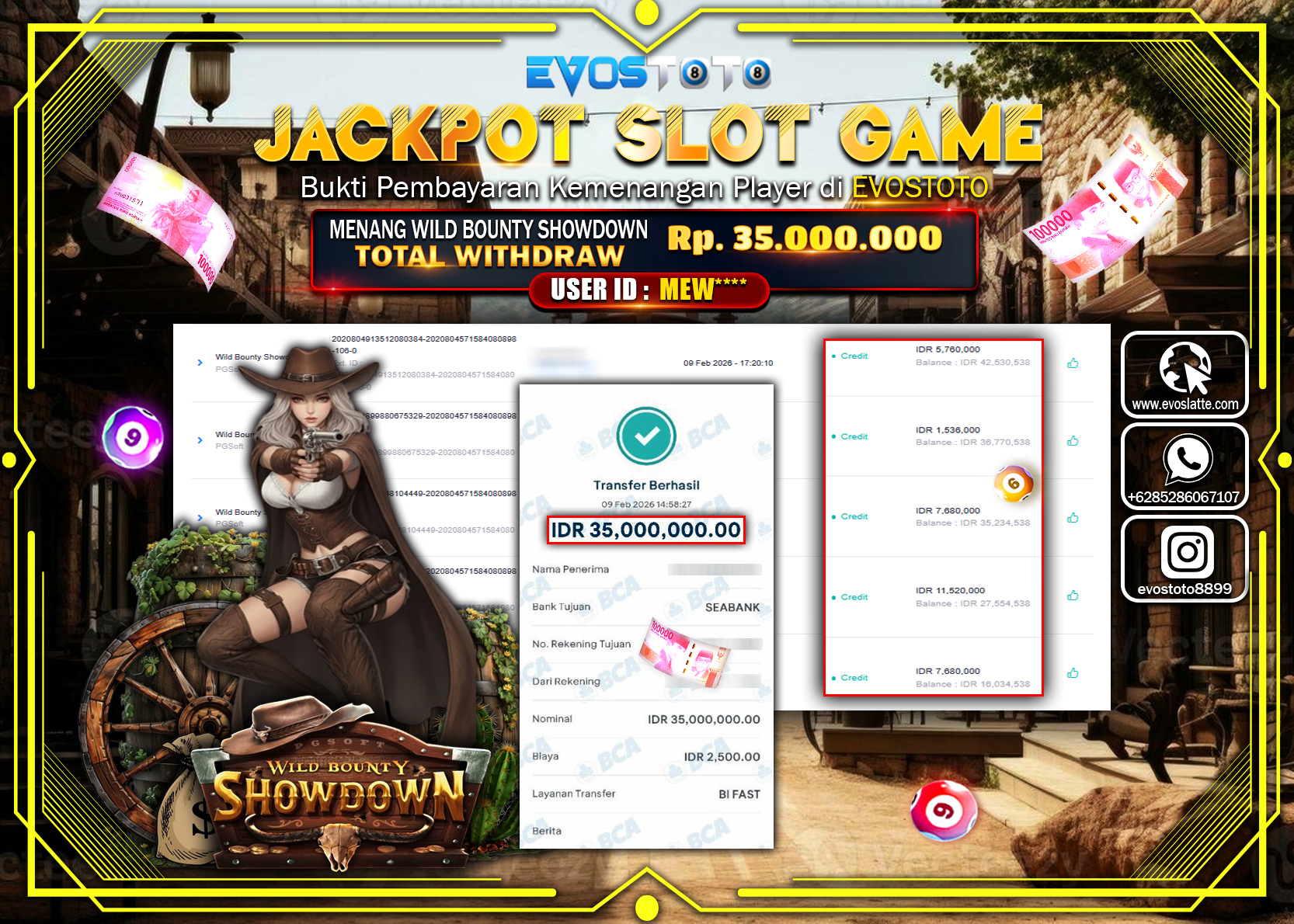 PEMBAYARAN JACKPOT SLOT WILD BOUNTY SHOWDOWN Rp.35.000.000 DI BAYAR LANGSUNG !