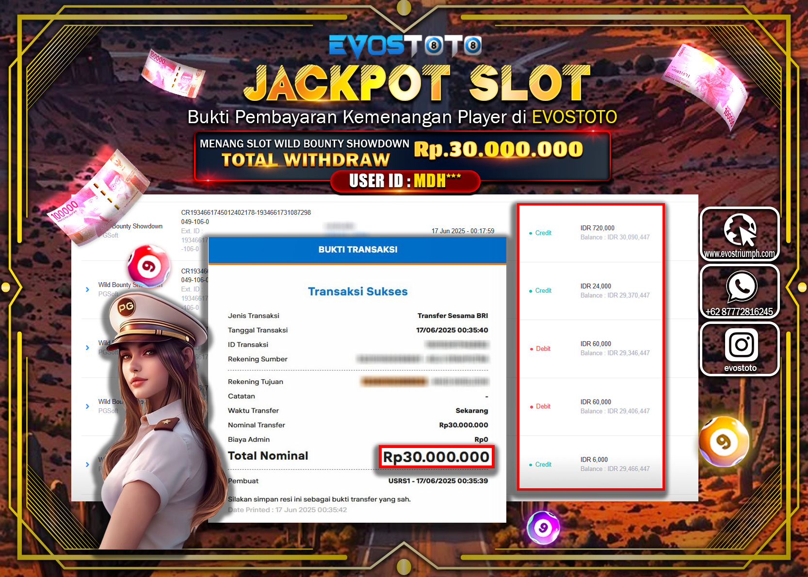 PEMBAYARAN JACKPOT SLOT WILD BOUNTY SHOWDOWN 30.000.000 DI BAYAR LANGSUNG !
