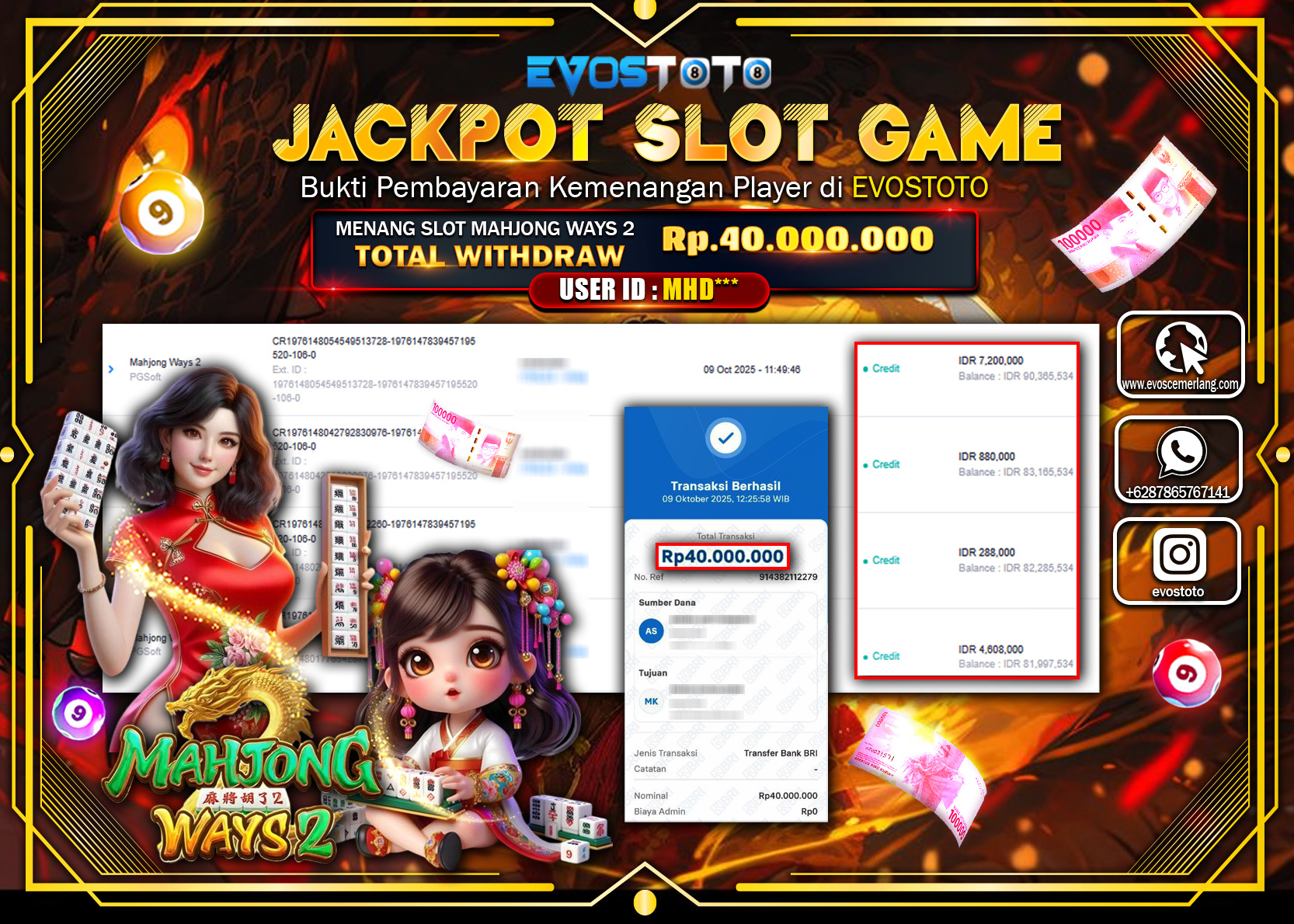 PEMBAYARAN JACKPOT SLOT MAHJONG WAYS 2  Rp13.000.000 DI BAYAR LANGSUNG !