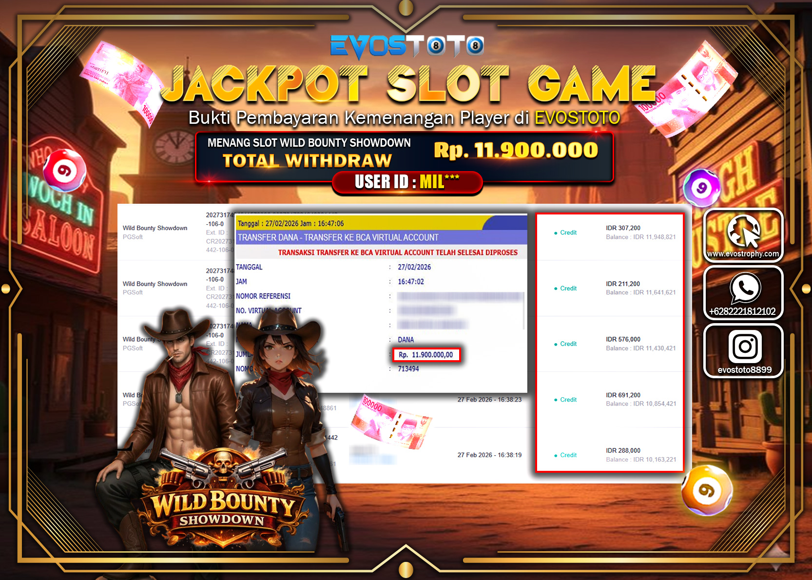 PEMBAYARAN JACKPOT SLOT WILD BOUNTY SHOWDOWN Rp.11.900.000 DI BAYAR LANGSUNG !